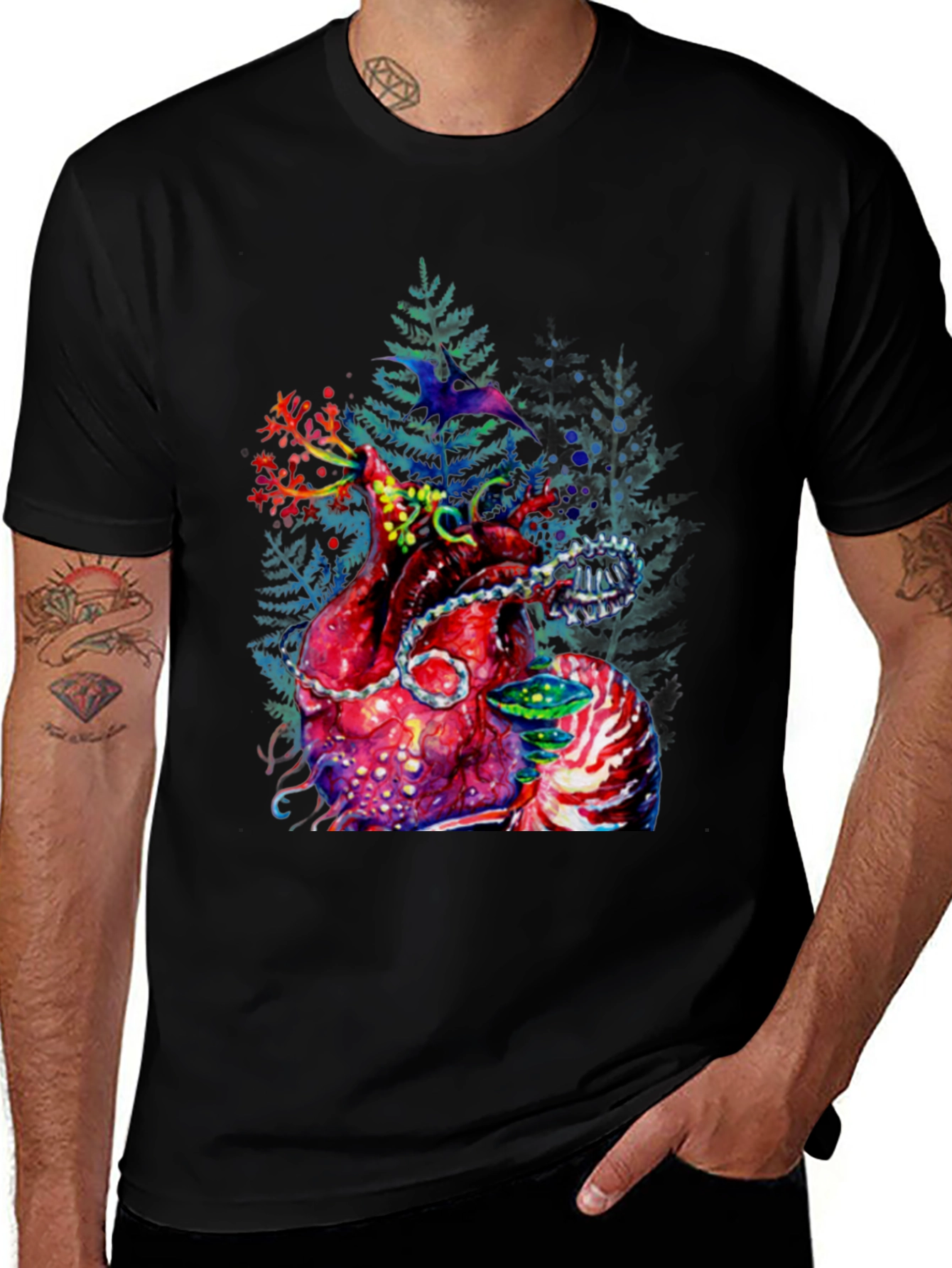 Variant 17 of Anatomical Heart Chainsaw Graphic Tee