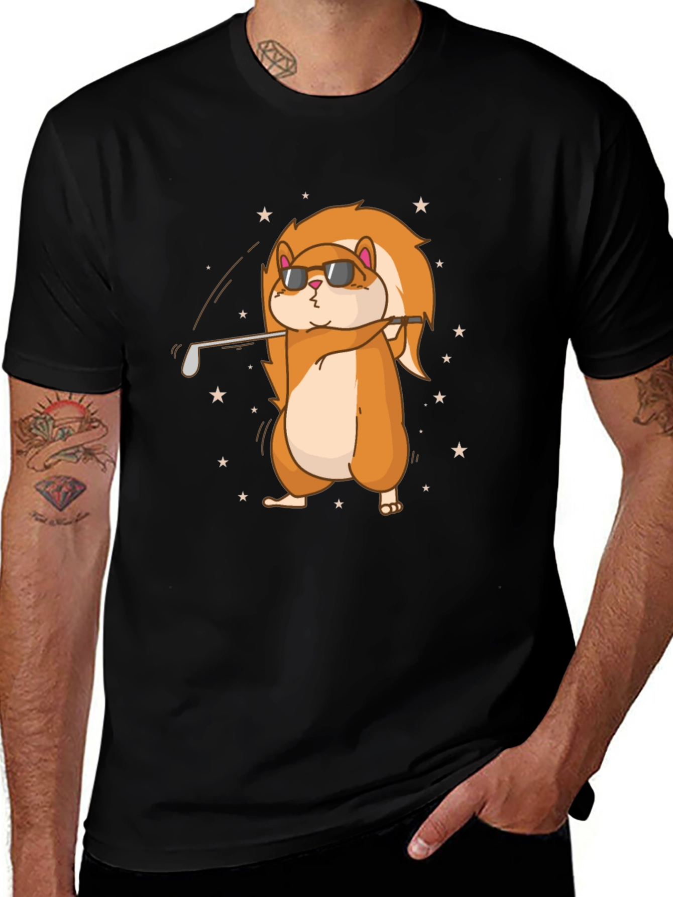 Variant 3 of Funny Hamster Golf T-Shirt