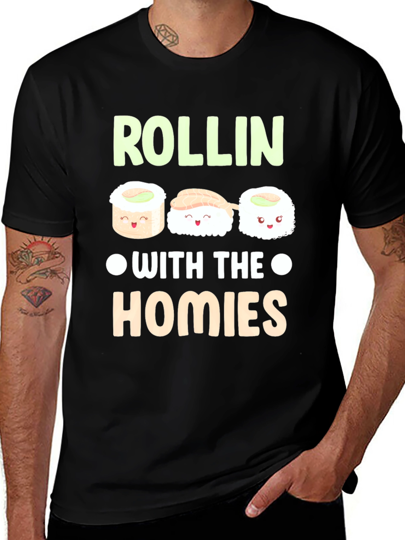 Variant 13 of Rollin' with the Homies Sushi Graphic Tee