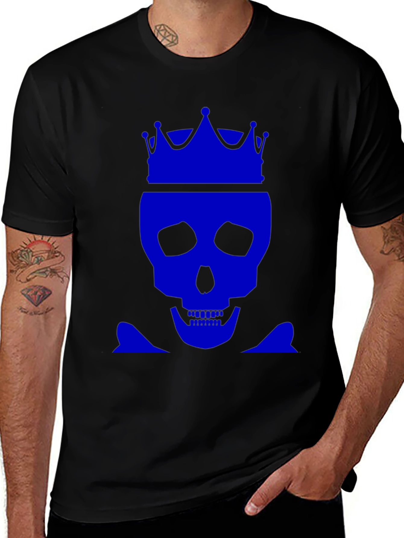 Skull King Graphic Tee - Men's Black T-Shirt