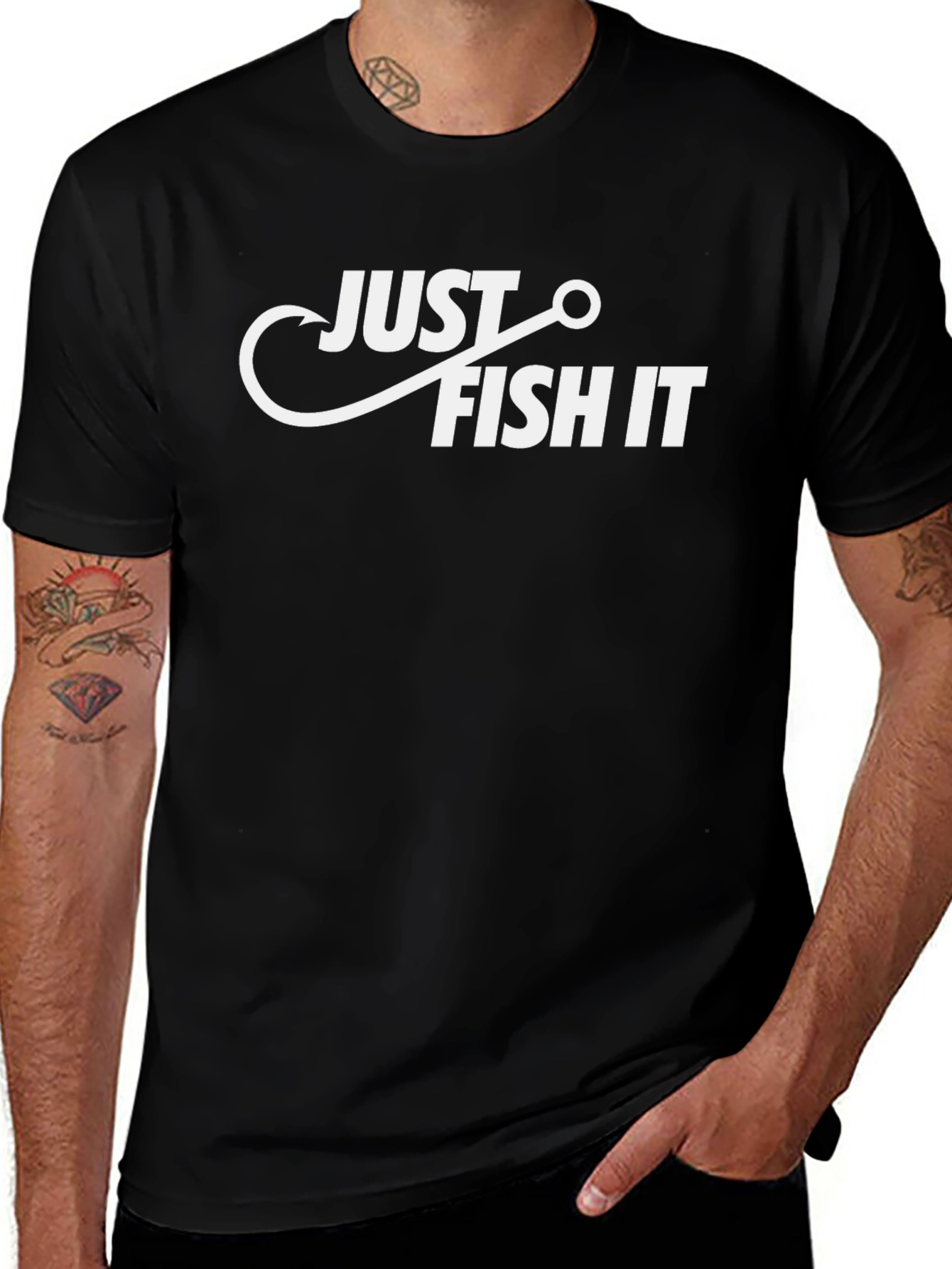 Variant 11 of Just Fish It T-Shirt - Funny Fishing Tee