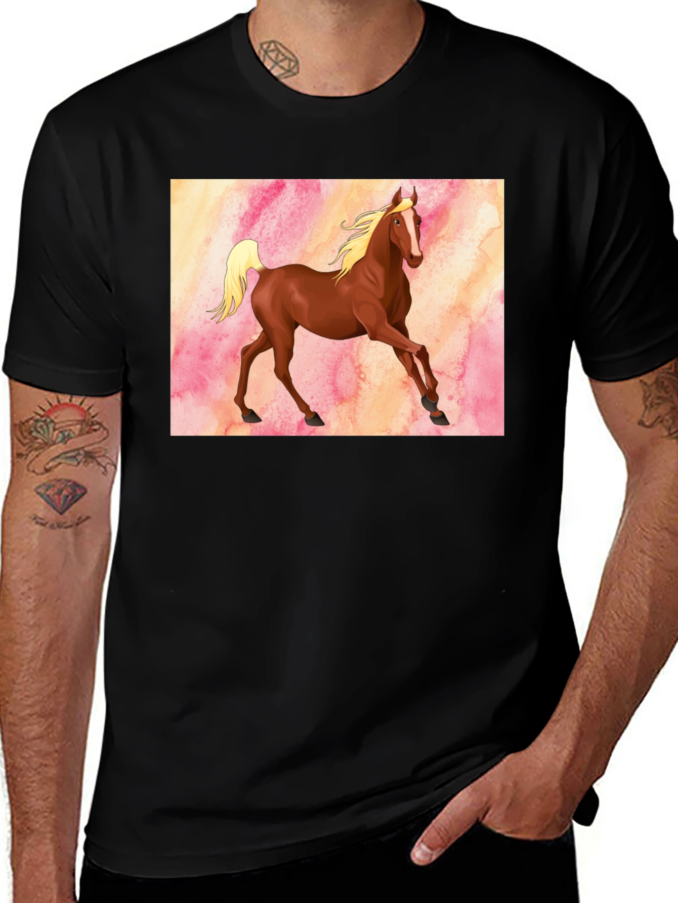 Variant 24 of Horse Graphic T-Shirt - Equestrian Style