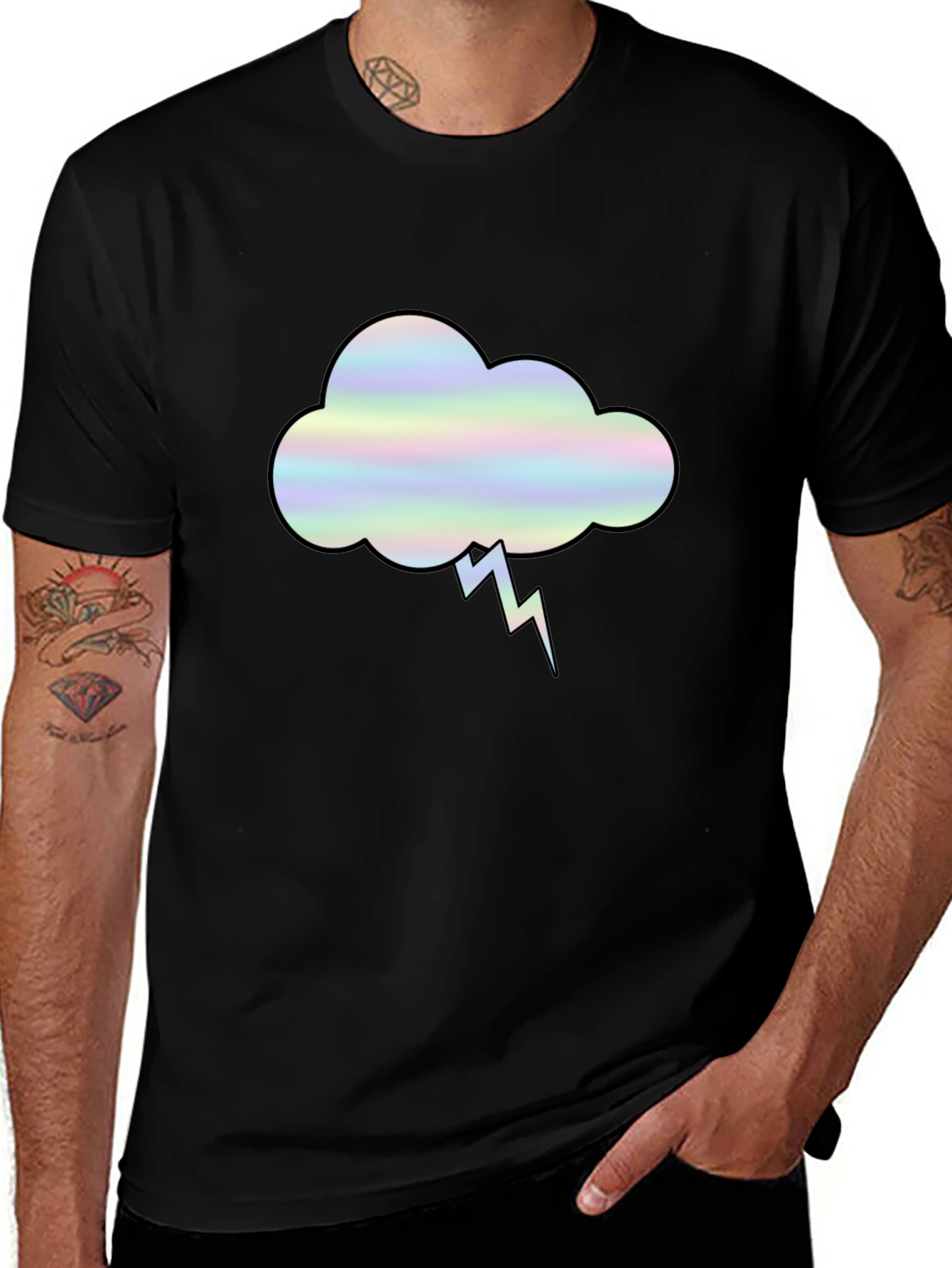 Cloud Lightning Bolt Graphic Tee