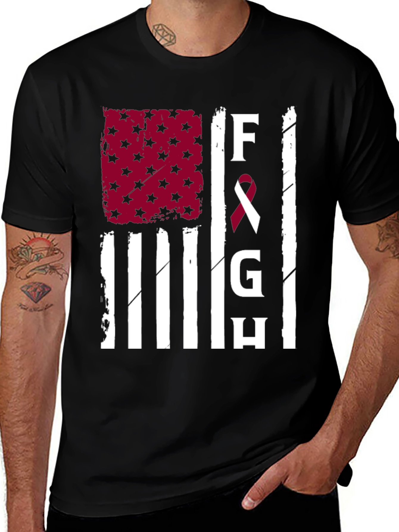 Variant 14 of Fight Shirt - American Flag Design