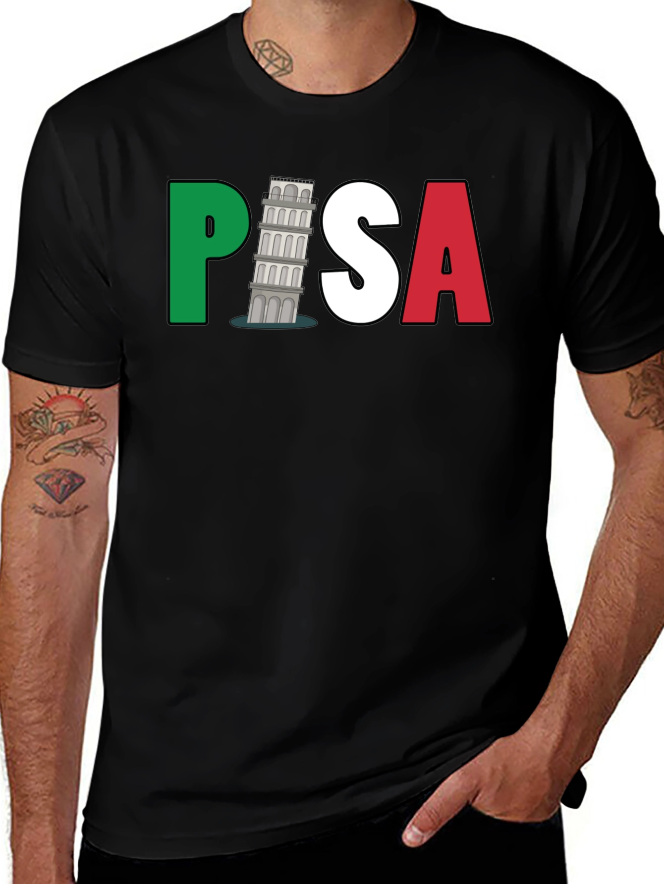 Italy Pisa Leaning Tower Graphic T-Shirt