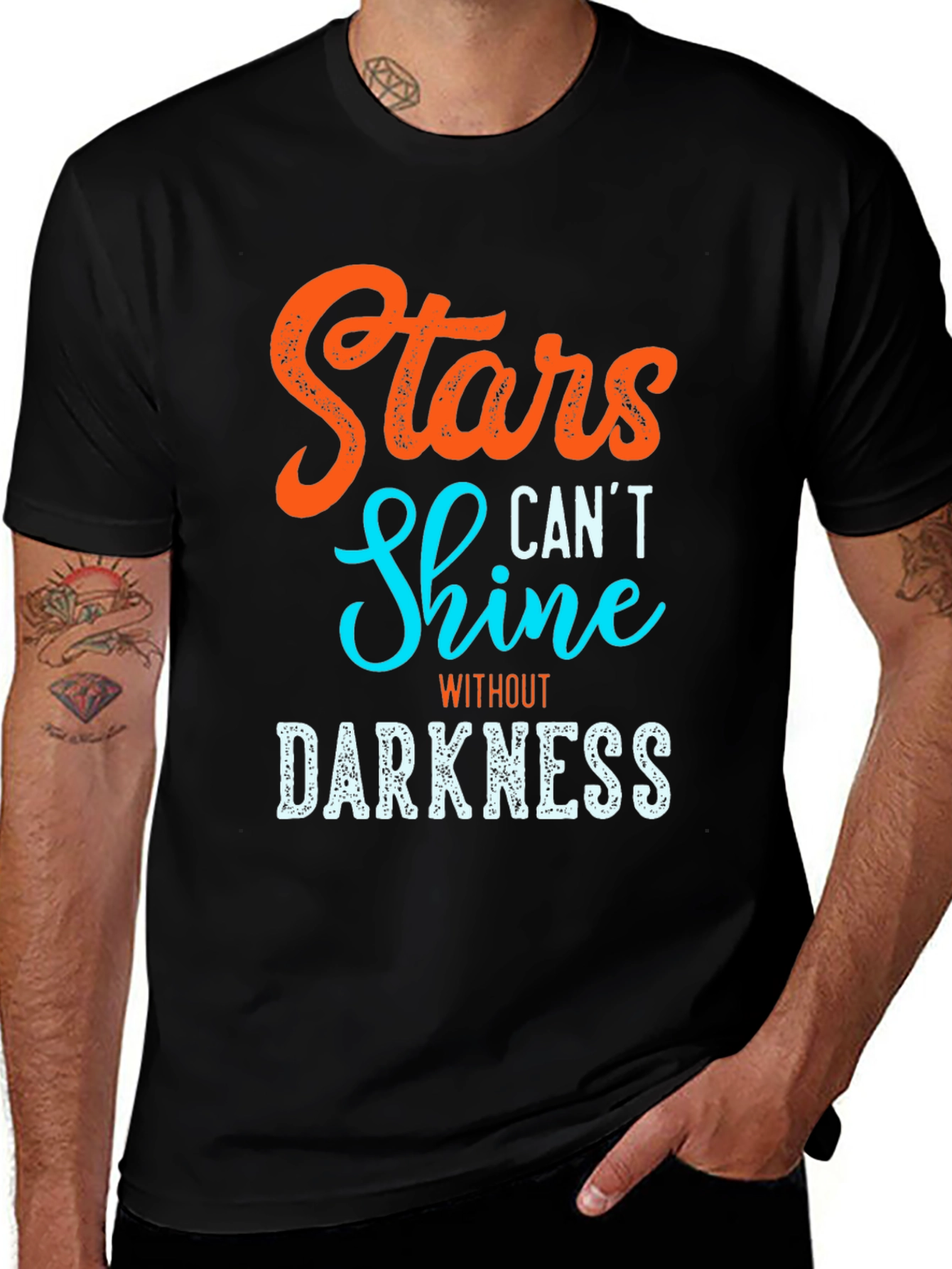 Variant 24 of Stars Can't Shine T-Shirt - Inspirational Graphic Tee