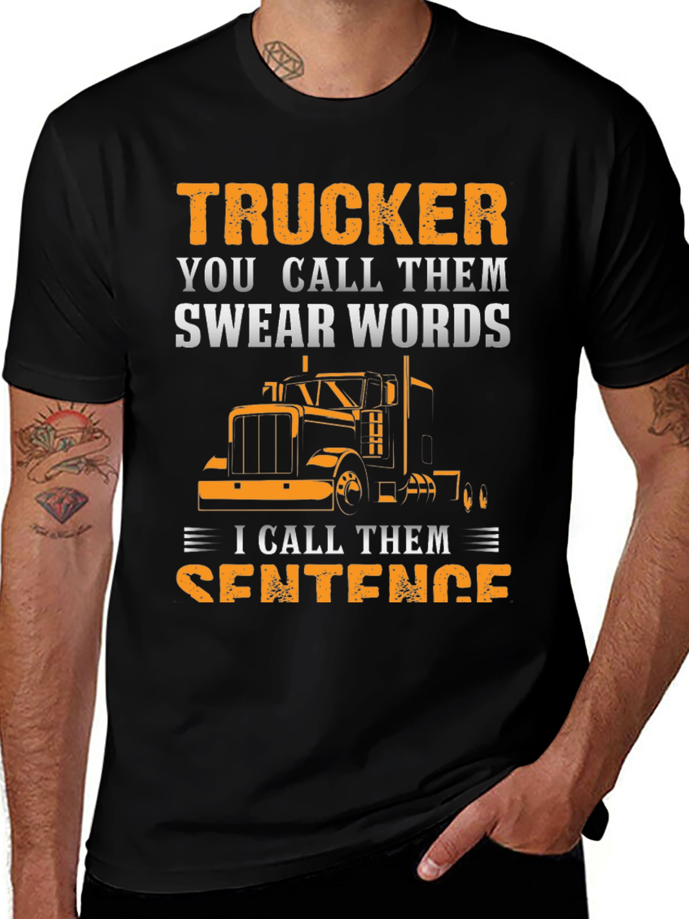 Variant 19 of Trucker Swear Words T-Shirt
