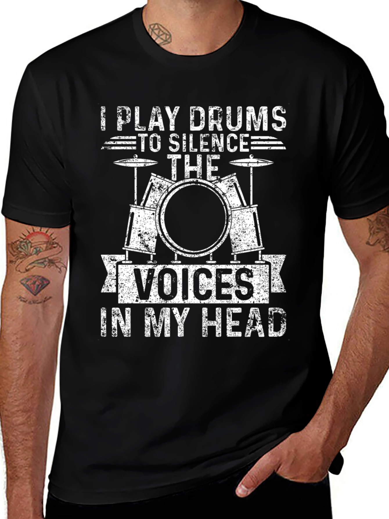 Variant 10 of Drummer T-Shirt: Silence the Voices Tee