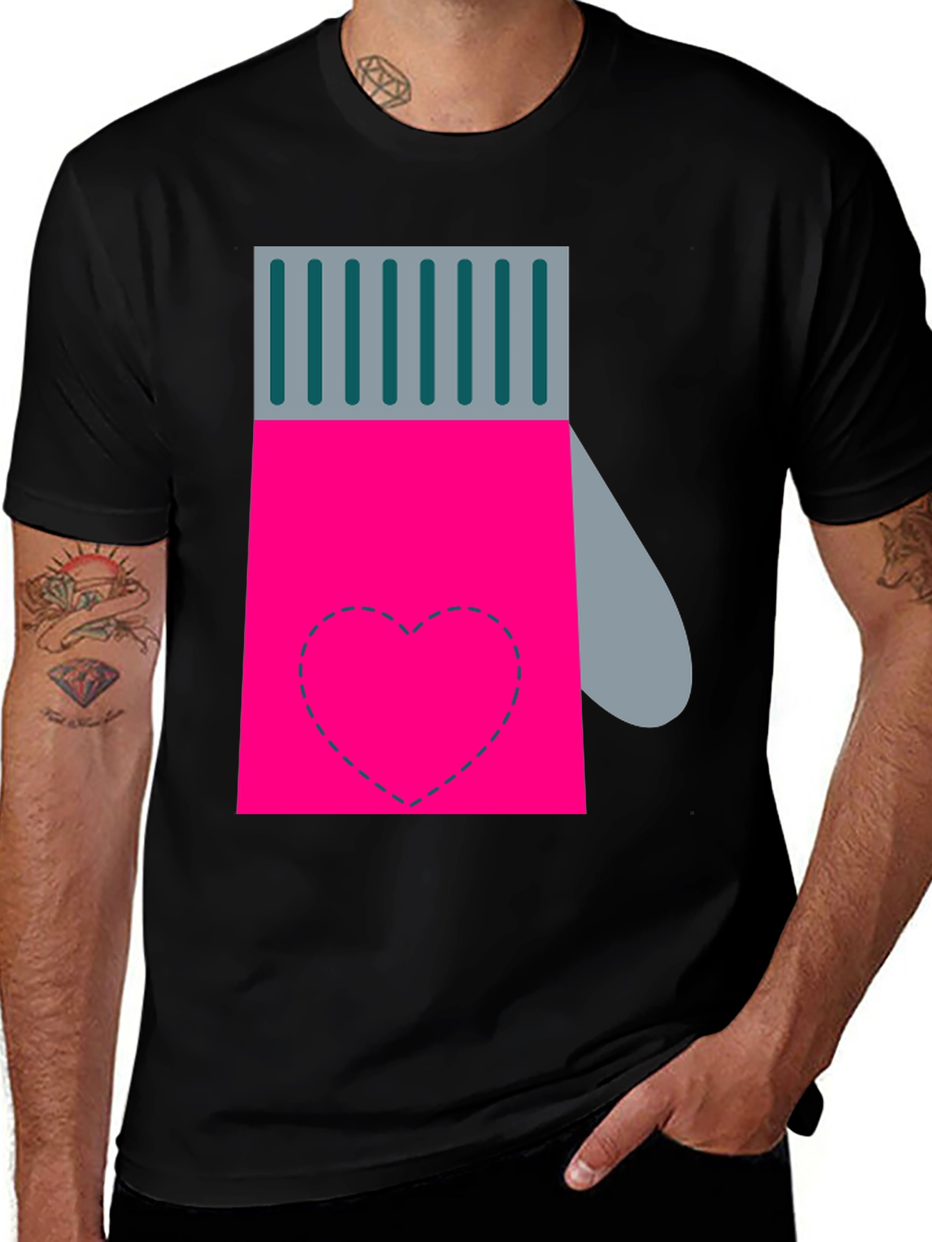 Variant 9 of Mitten Heart Graphic Tee