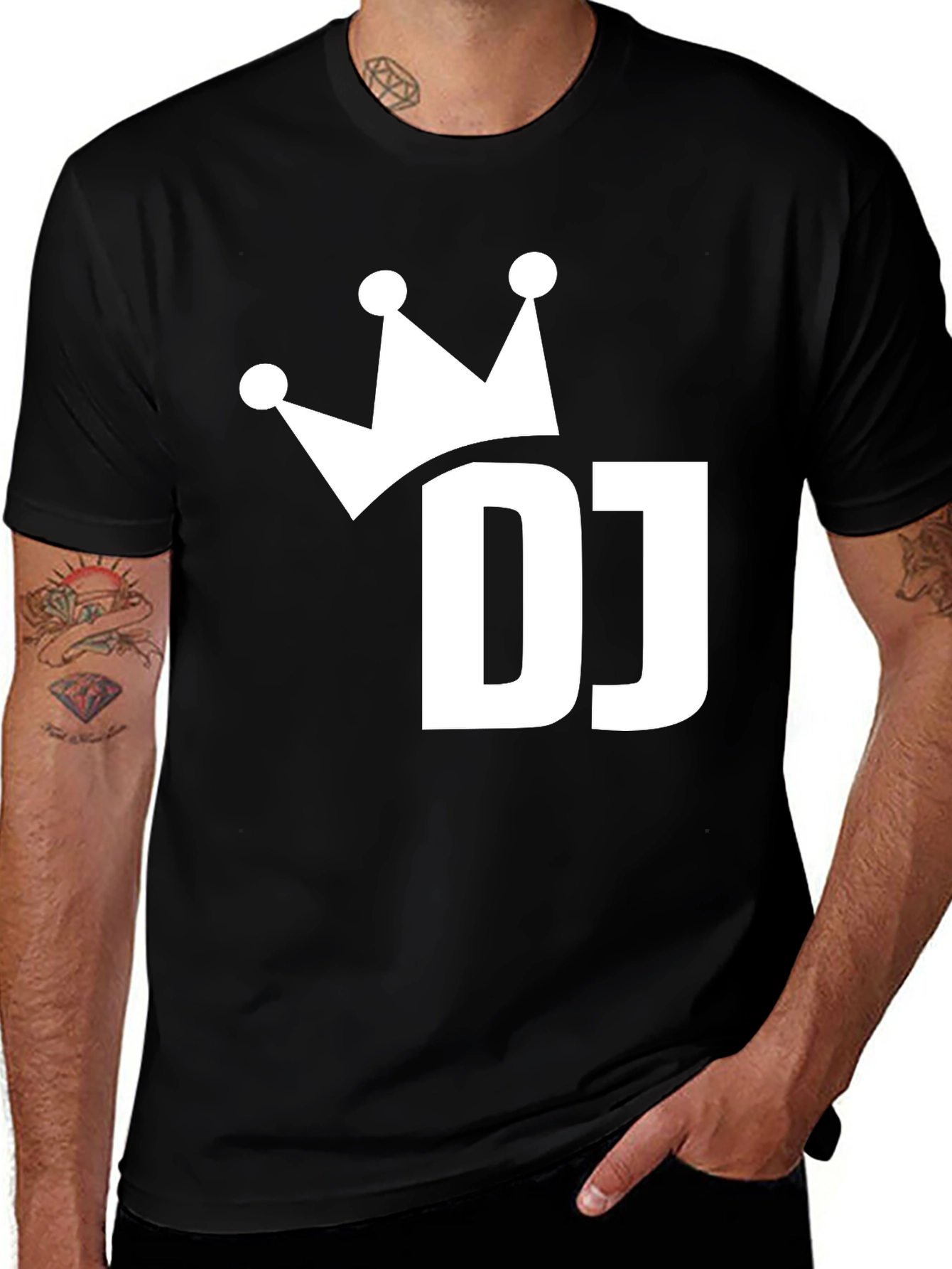 Variant 18 of DJ Crown Graphic T-Shirt - Black