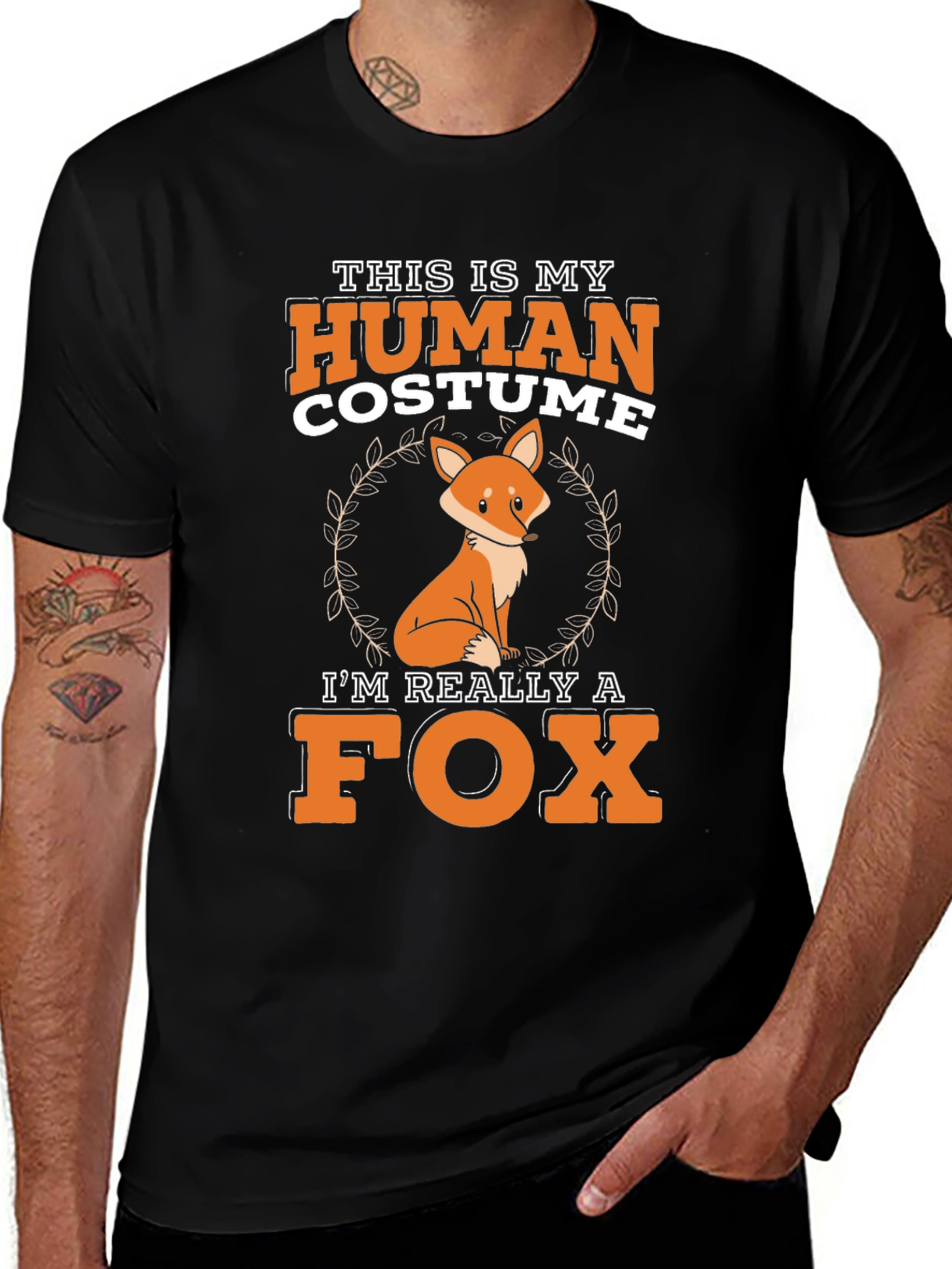 Variant 7 of Funny Fox Human Costume T-Shirt