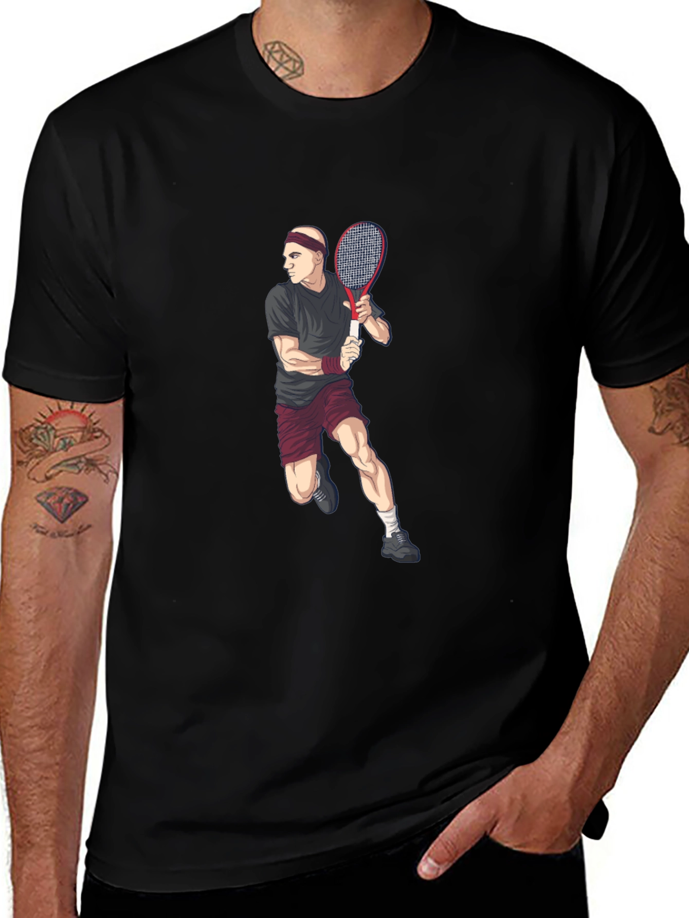 Variant 10 of Tennis Player Graphic T-Shirt