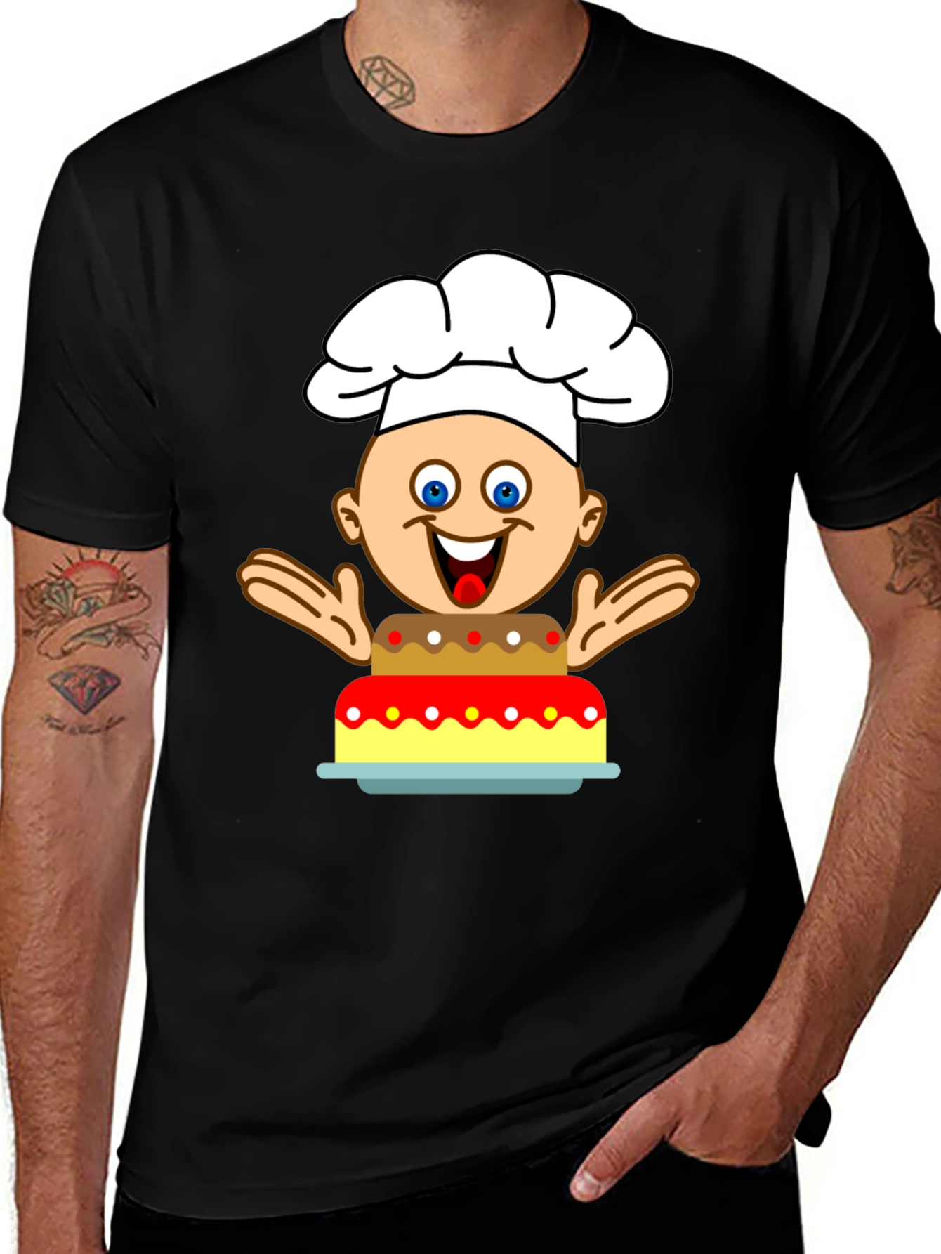 Variant 2 of Chef Cartoon T-Shirt - Whimsical Cook Design