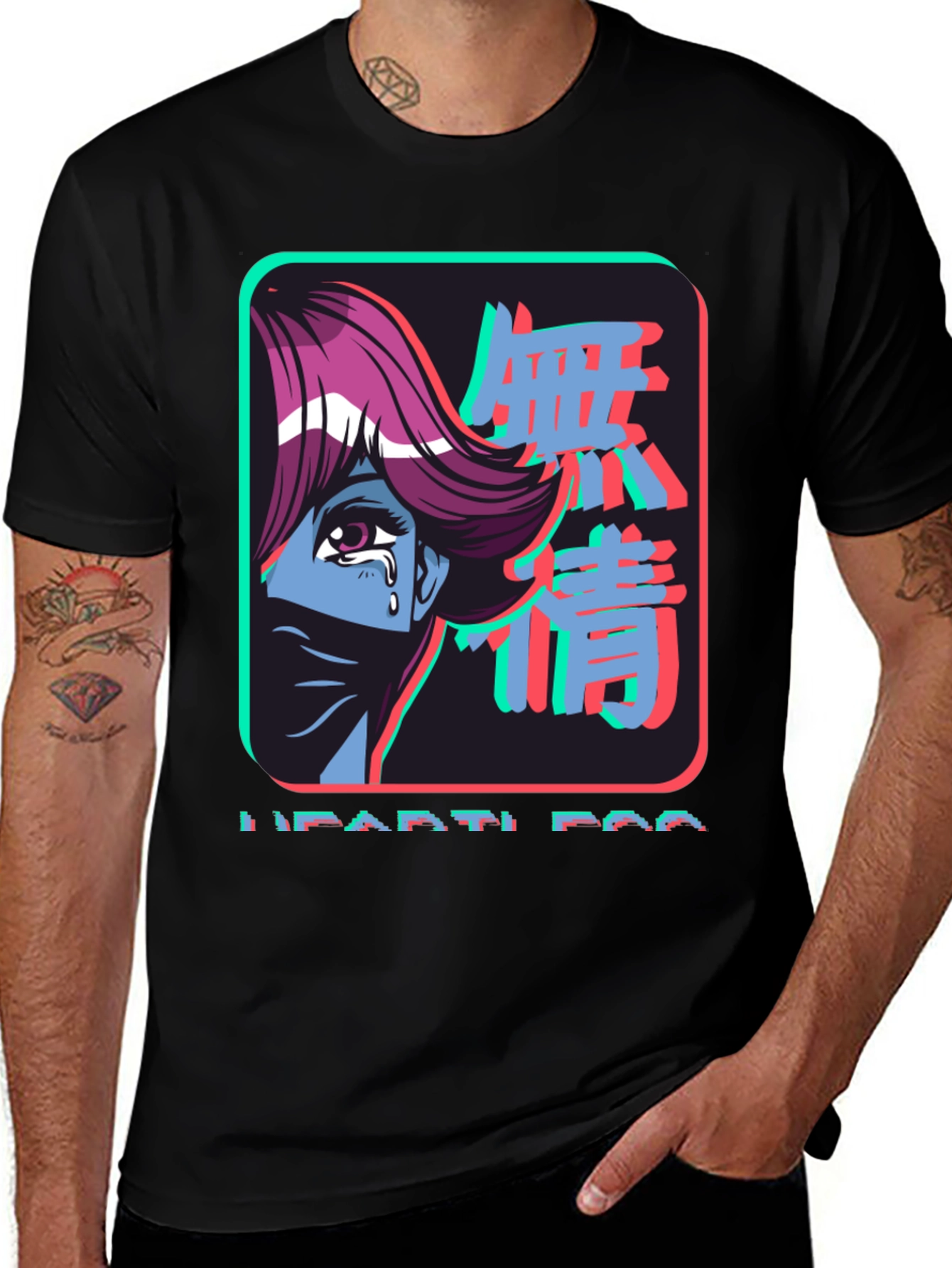 Variant 21 of Anime Girl Graphic Tee - Heartless