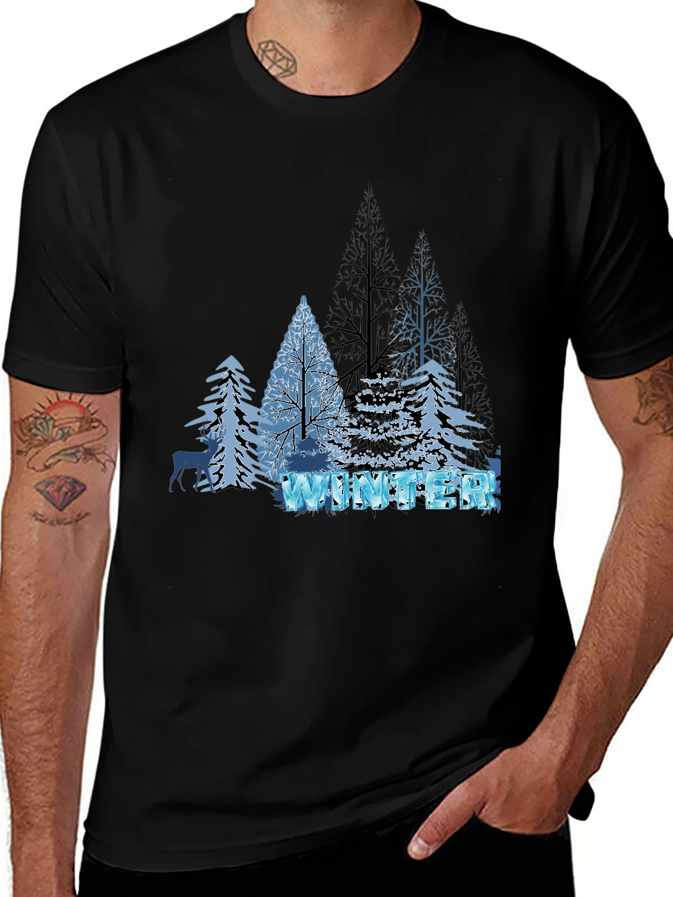 Variant 30 of Winter Forest Graphic Tee - Stylish Nature Design T-Shirt