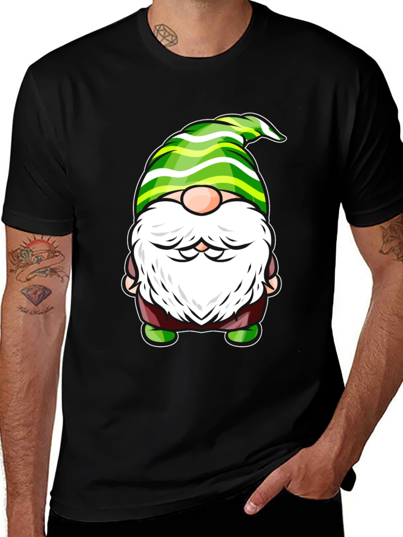 Variant 21 of St. Patrick's Day Gnome T-Shirt - Men's Black Tee