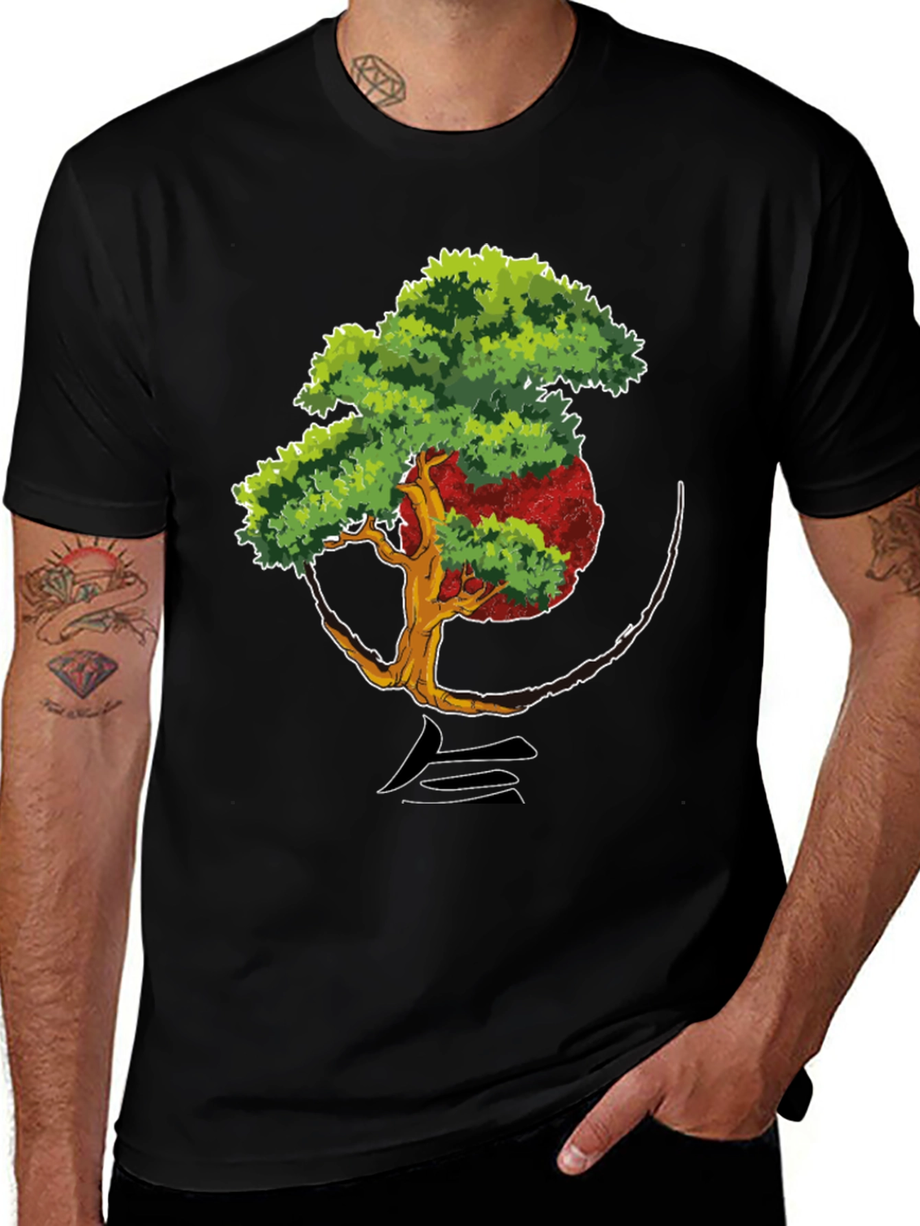 Bonsai Tree Graphic Tee - Zen Style
