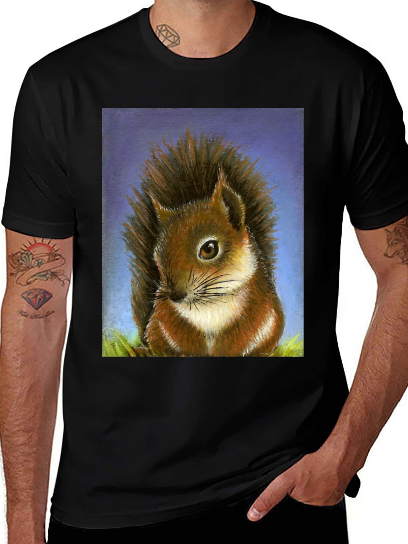 Variant 3 of Squirrel Graphic T-Shirt - Unique Animal Art Tee