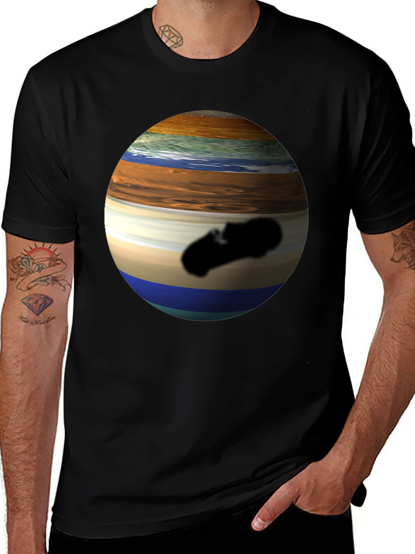Variant 24 of Planetary Shadow Graphic Tee - Stylish & Unique
