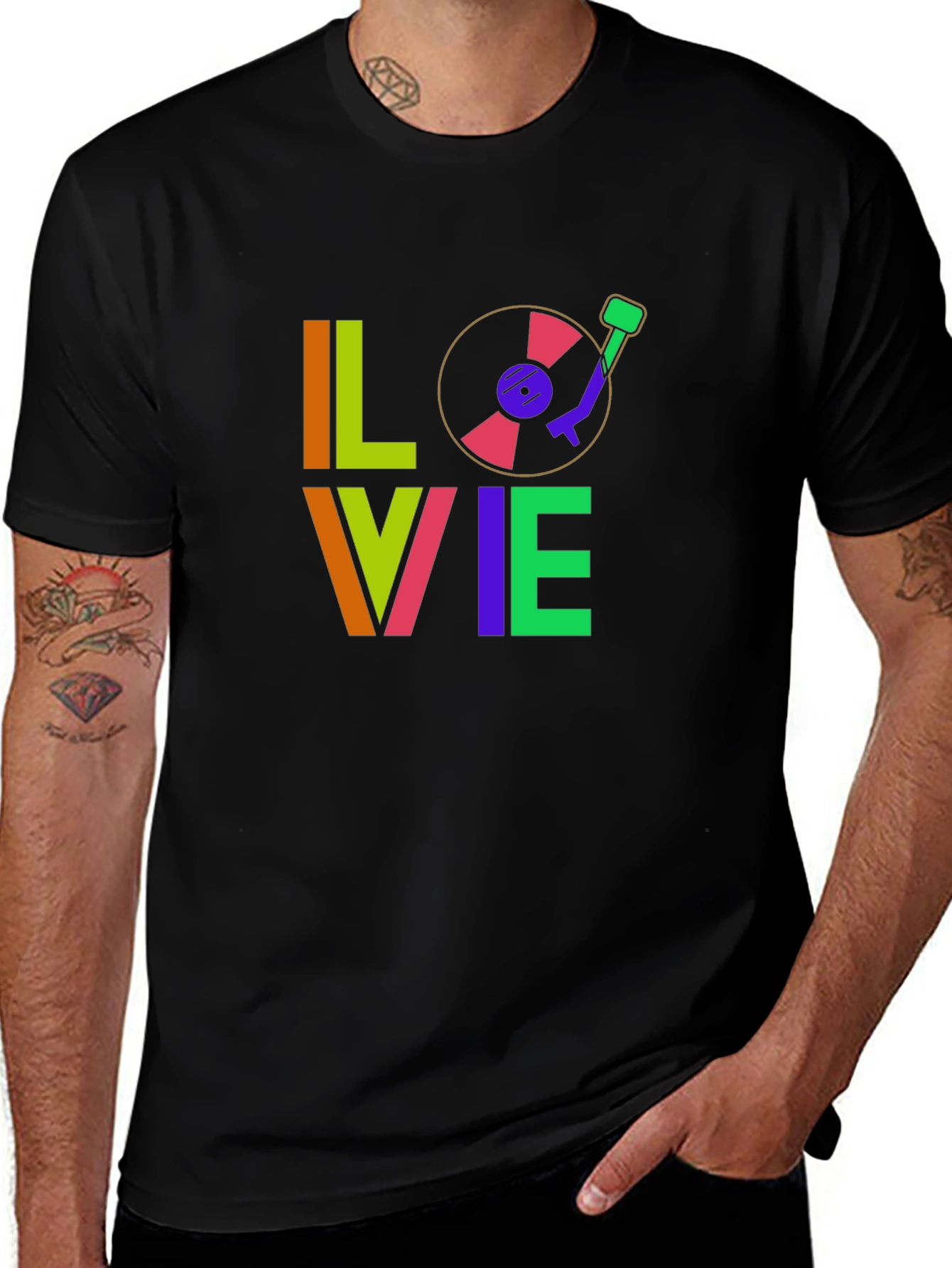 Love Music Retro Vinyl Record T-Shirt