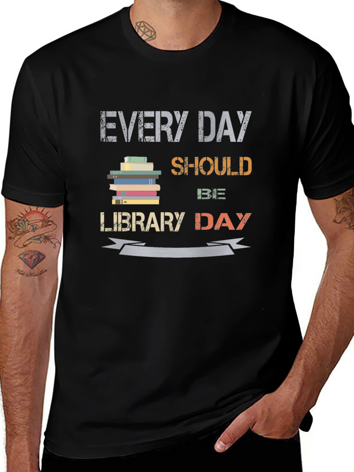 Variant 11 of Every Day Should Be Library Day Graphic Tee