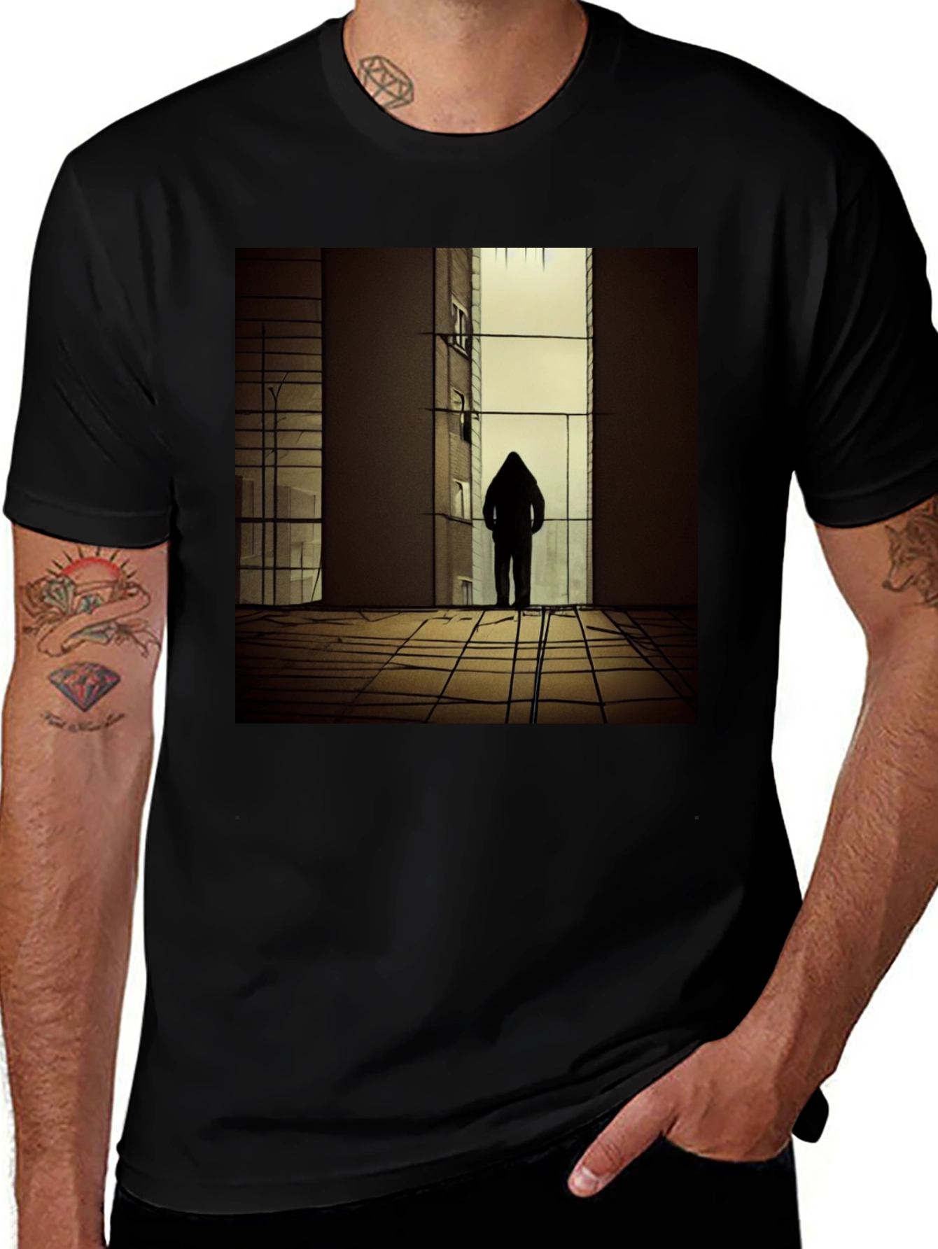 Variant 29 of Urban Silhouette Black T-Shirt