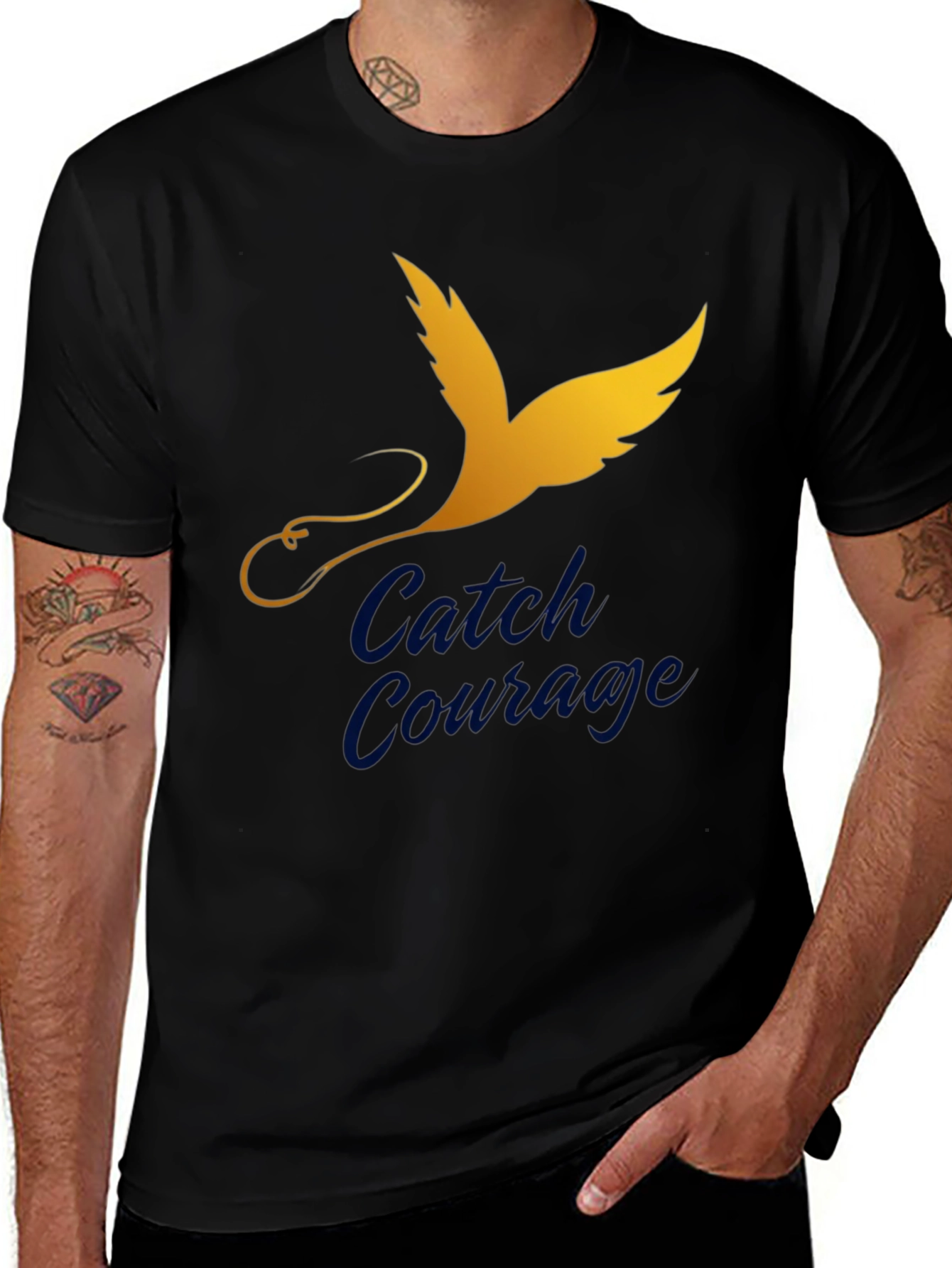 Variant 8 of Catch Courage Graphic Tee - Inspiring Design