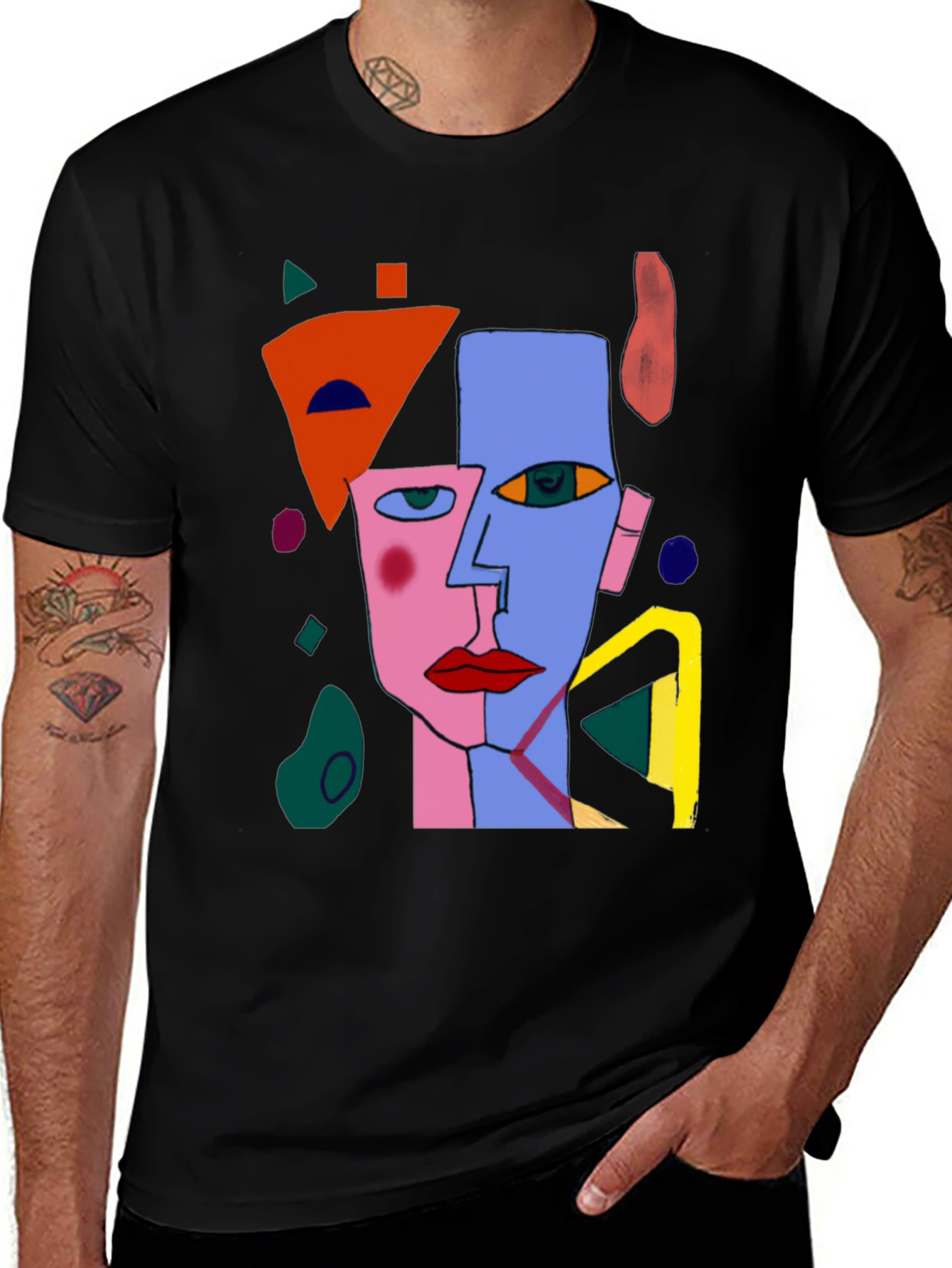 Variant 30 of Abstract Face T-Shirt - Modern Art Graphic Tee