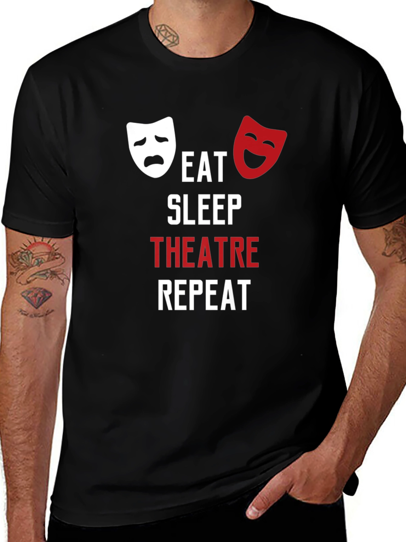 Variant 19 of Eat Sleep Theatre Repeat T-Shirt