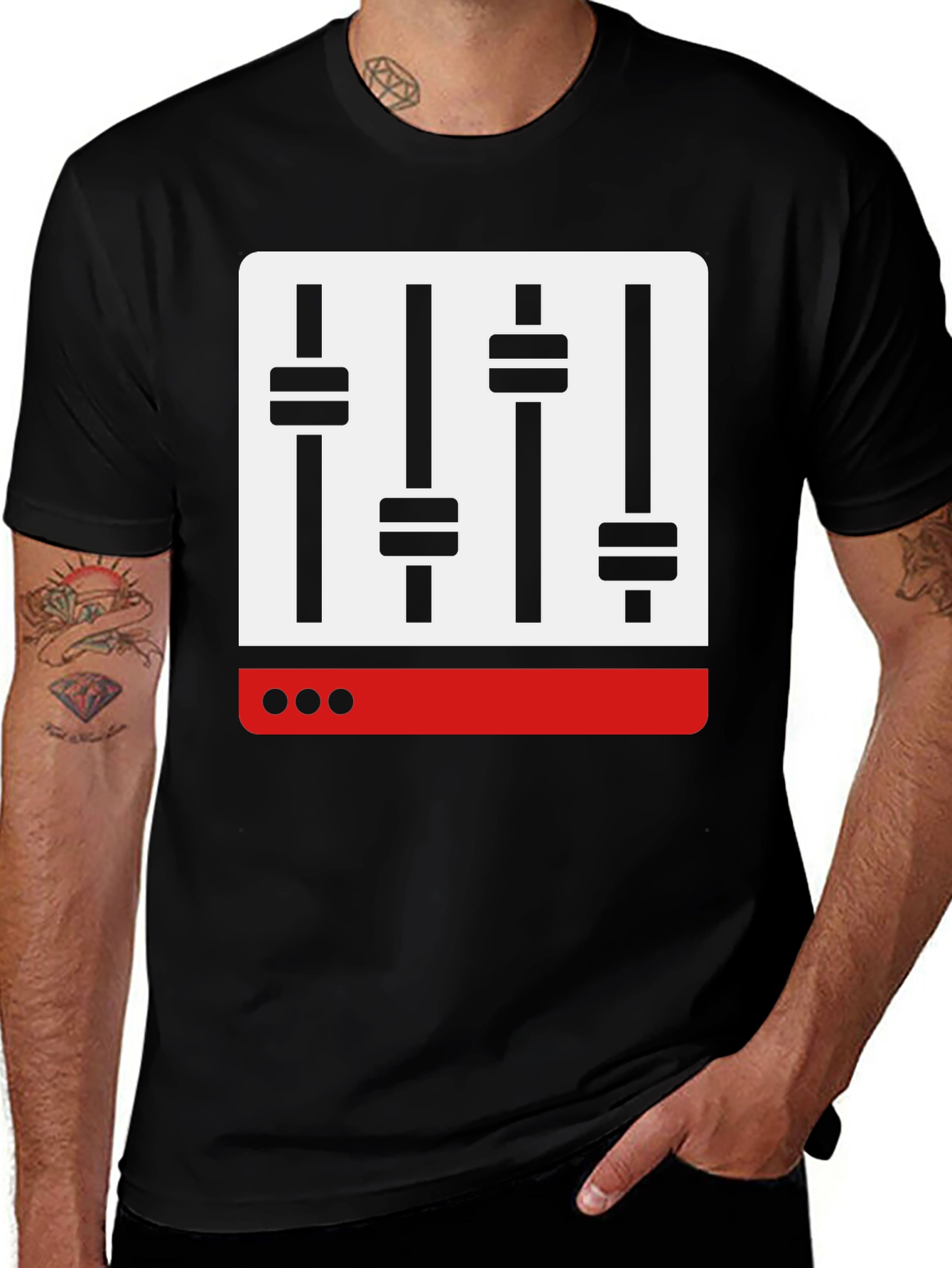 Variant 9 of Audio Mixer Graphic T-Shirt - Music Lover Tee