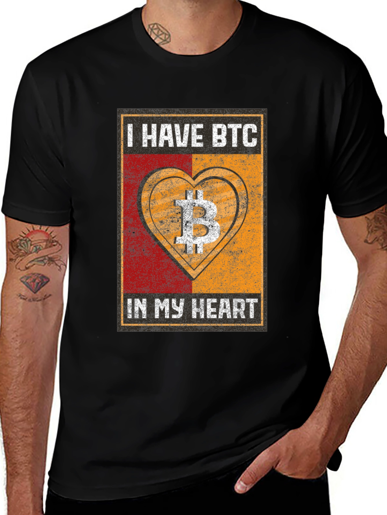 I Have BTC In My Heart T-Shirt Bitcoin Crypto