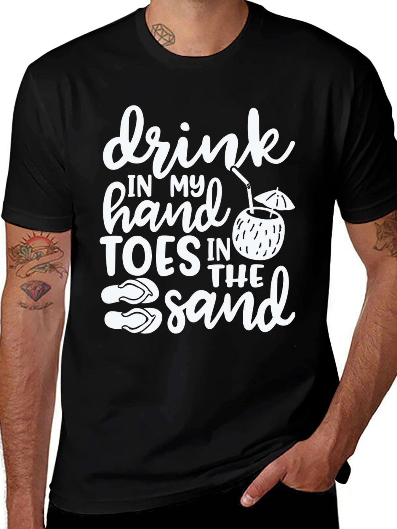 Drink in My Hand, Toes in the Sand T-Shirt