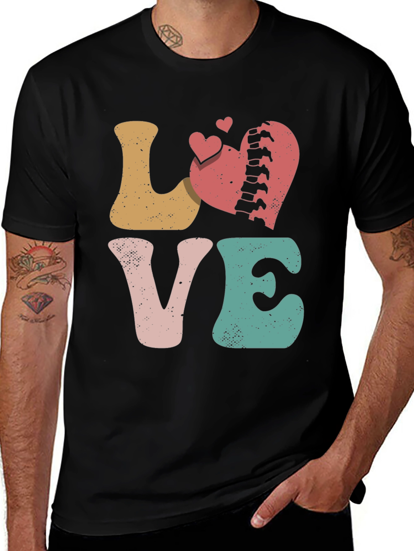 Variant 21 of LOVE Baseball Heart T-Shirt