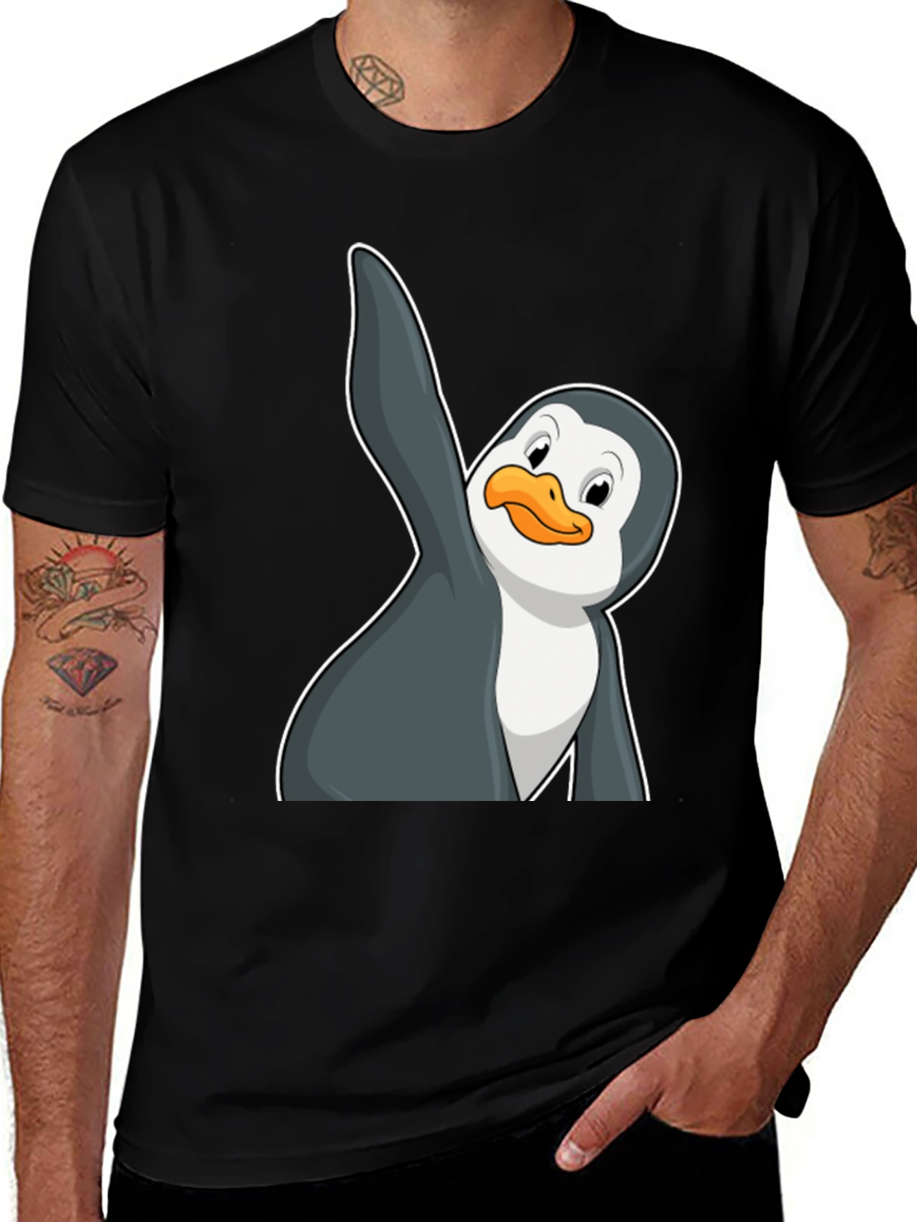 Variant 13 of Penguin Graphic Tee - Men's Black T-Shirt