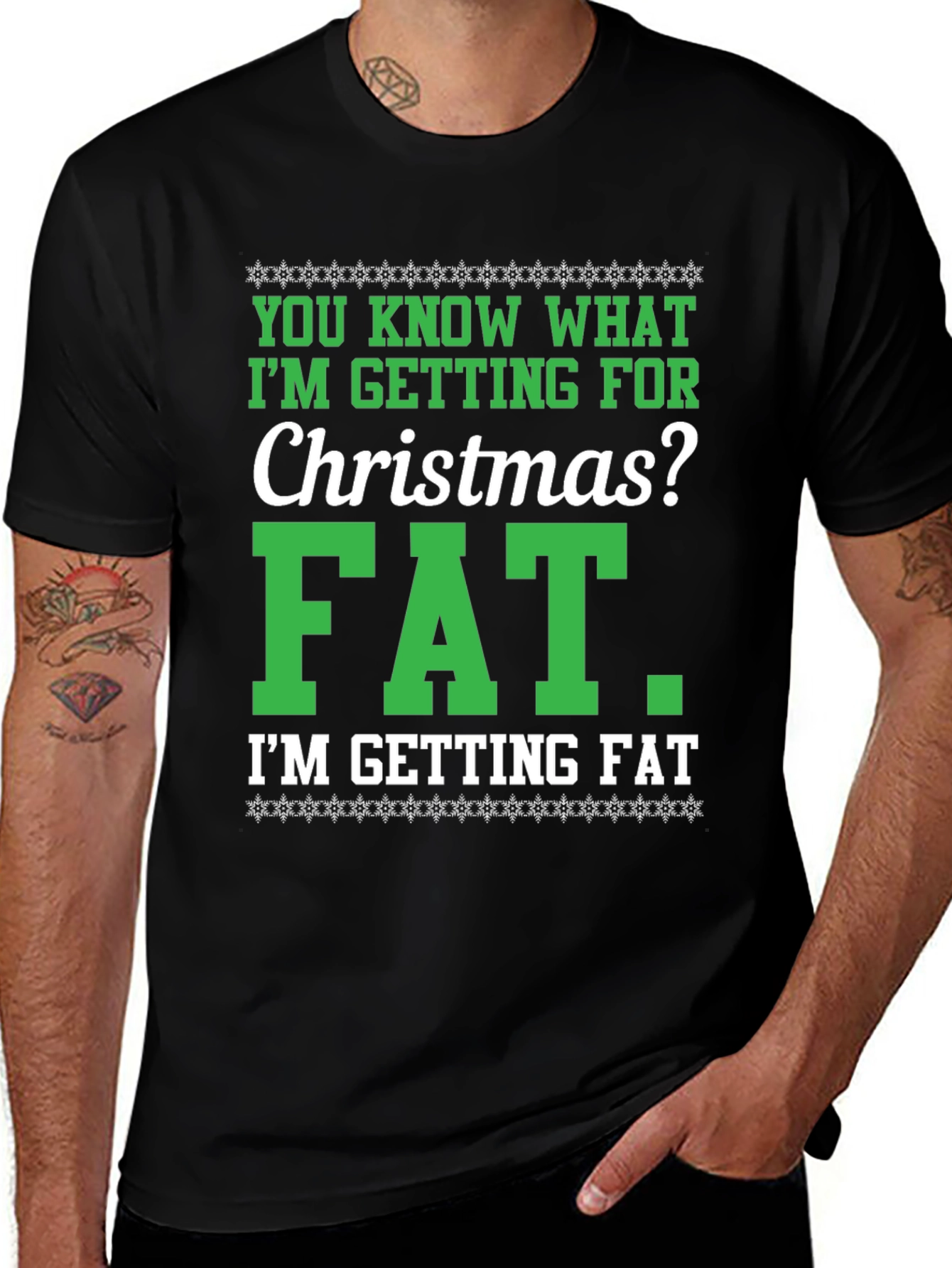 Funny Christmas Fat T-Shirt - Holiday Humor Tee