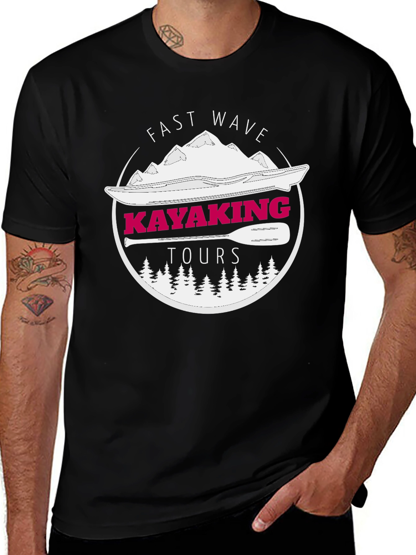 Variant 16 of Fast Wave Kayaking Tours T-Shirt