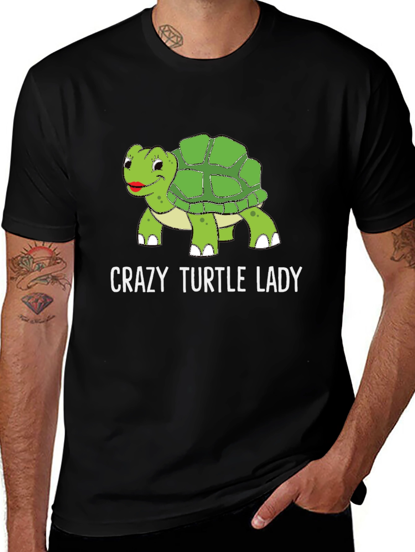Variant 9 of Crazy Turtle Lady T-Shirt - Unique Graphic Tee