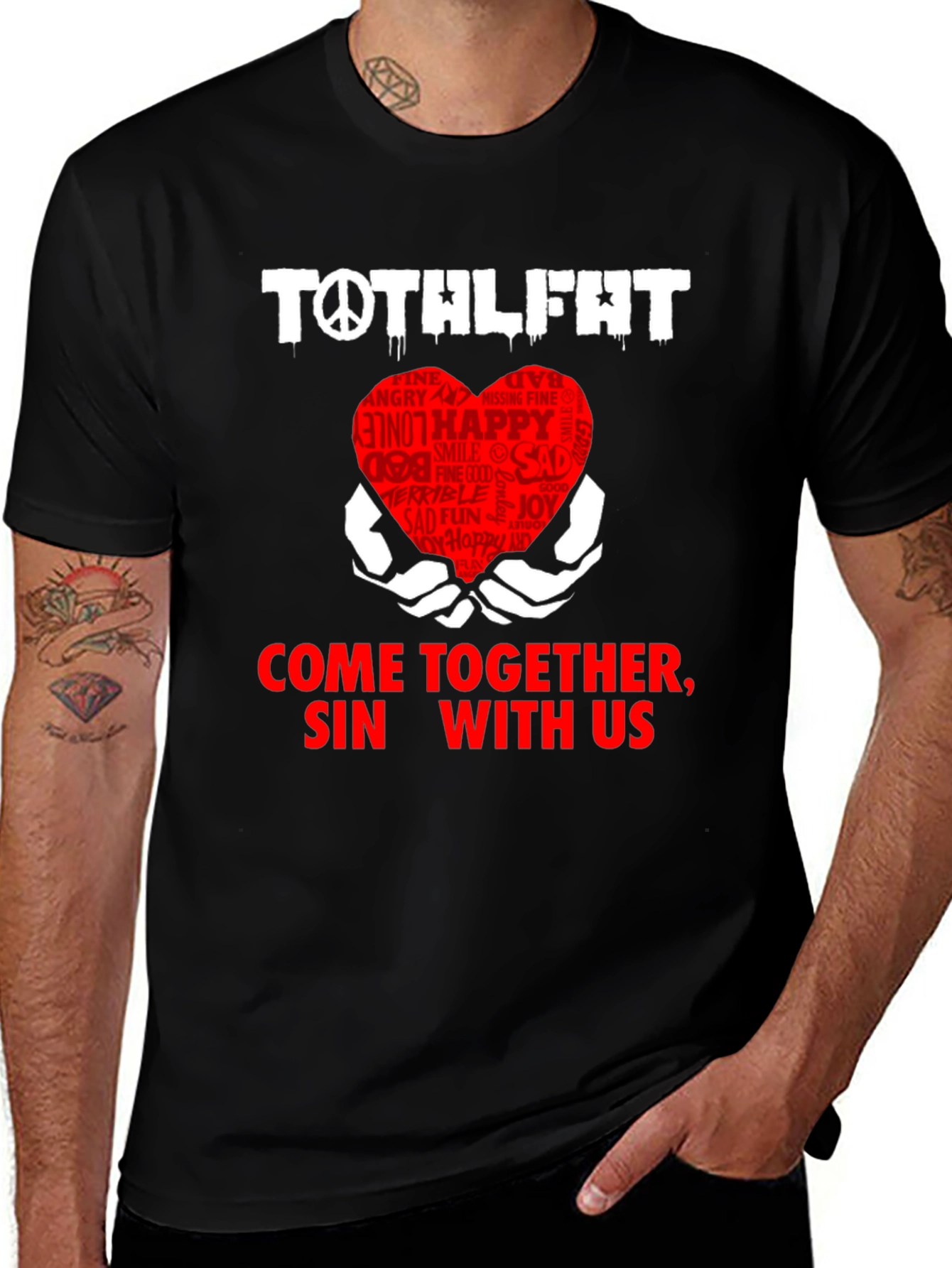 Variant 10 of Totalfhat Heart Graphic T-Shirt