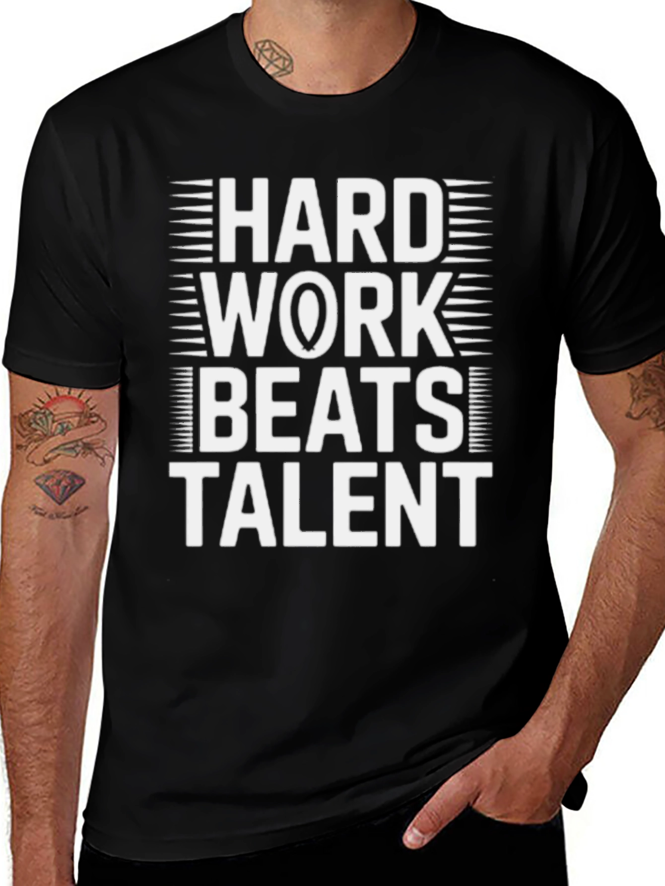 Variant 24 of Hard Work Beats Talent Graphic T-Shirt