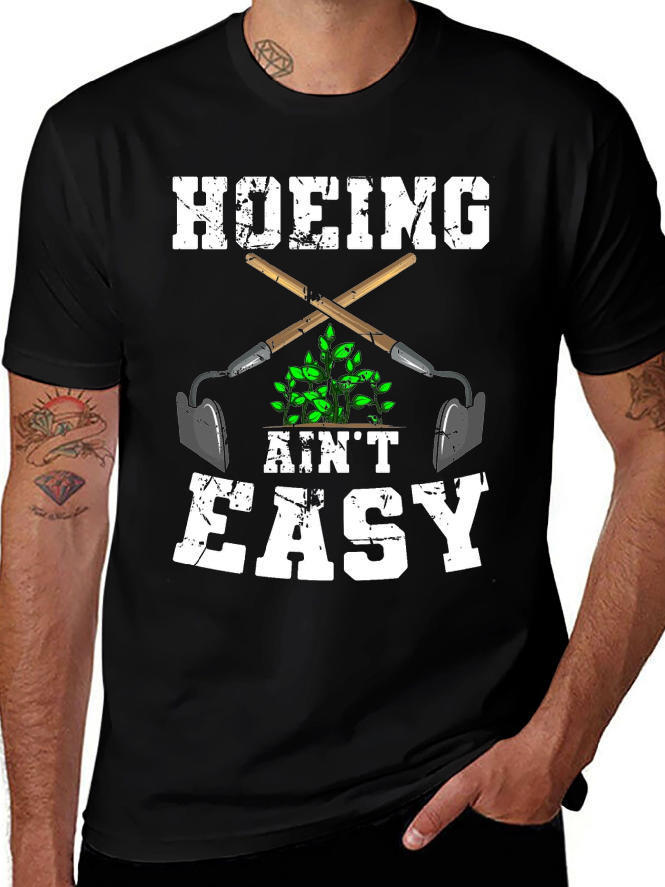 Variant 5 of Hoeing Ain't Easy Graphic T-Shirt
