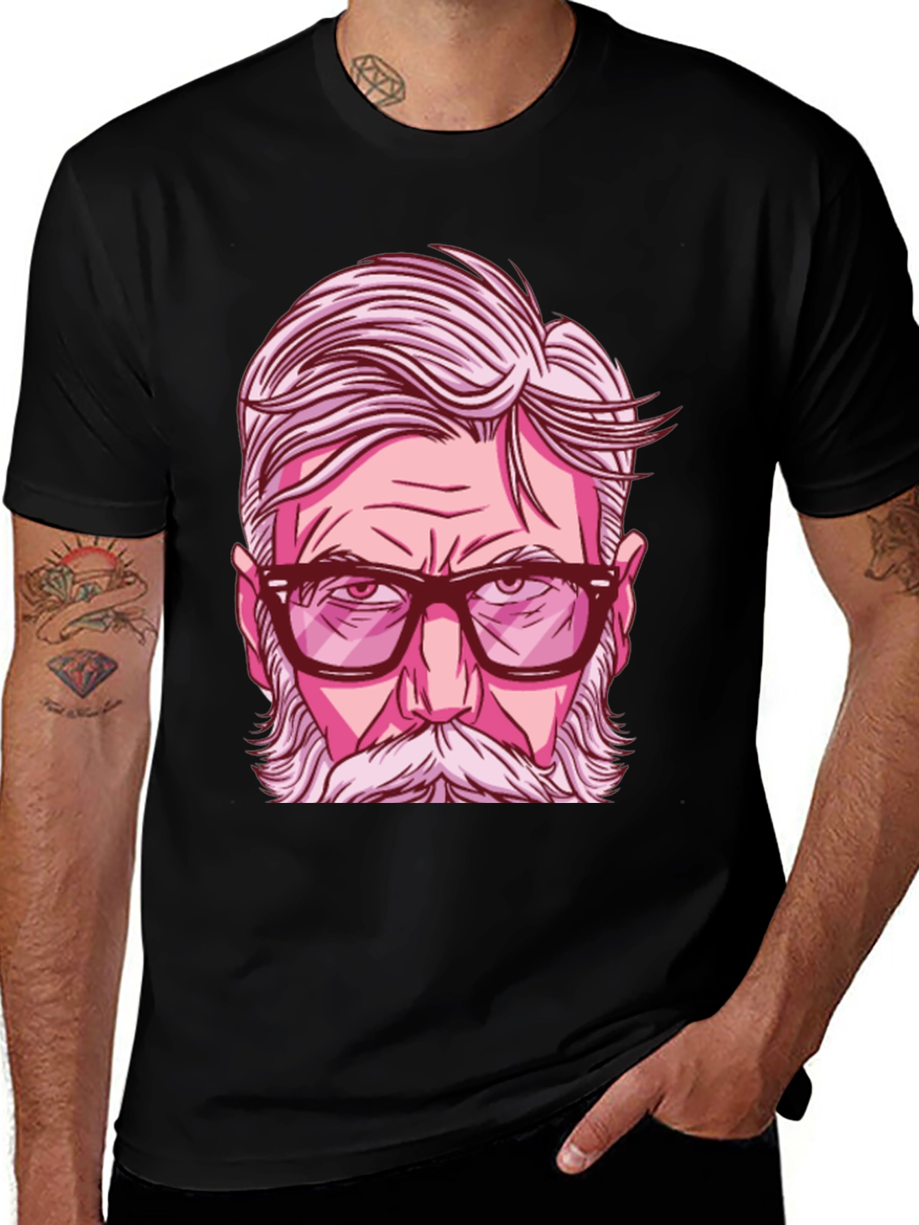 Variant 14 of Retro Graphic Tee - Cool Old Man