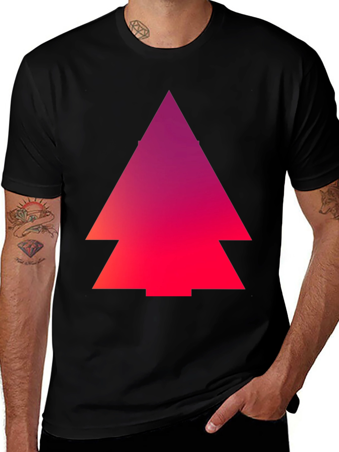 Variant 29 of Gradient Triangle Graphic T-Shirt