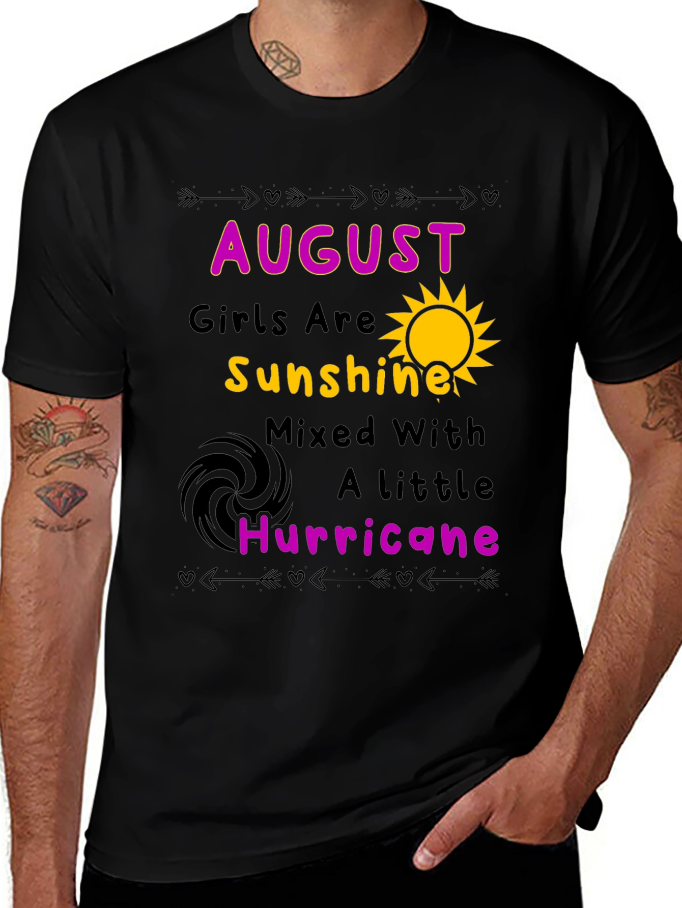 August Girls Sunshine Hurricane Black T-Shirt