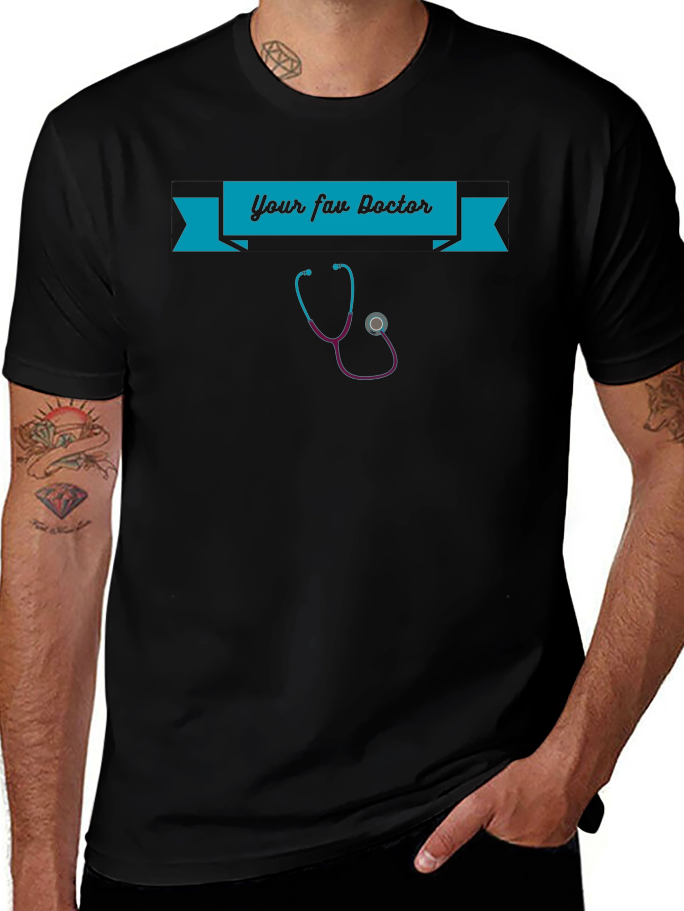 Variant 26 of Your Fav Doctor Black T-Shirt