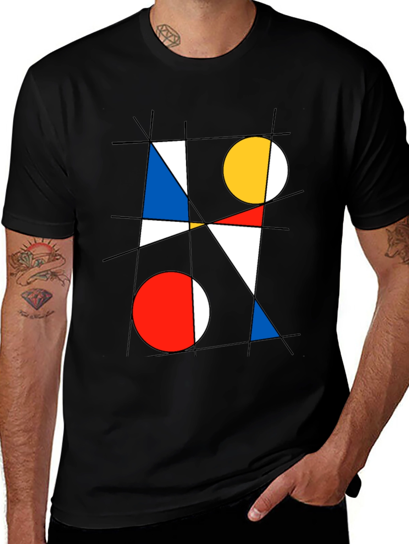 Variant 7 of Abstract Geometric T-Shirt - Modern Art Tee