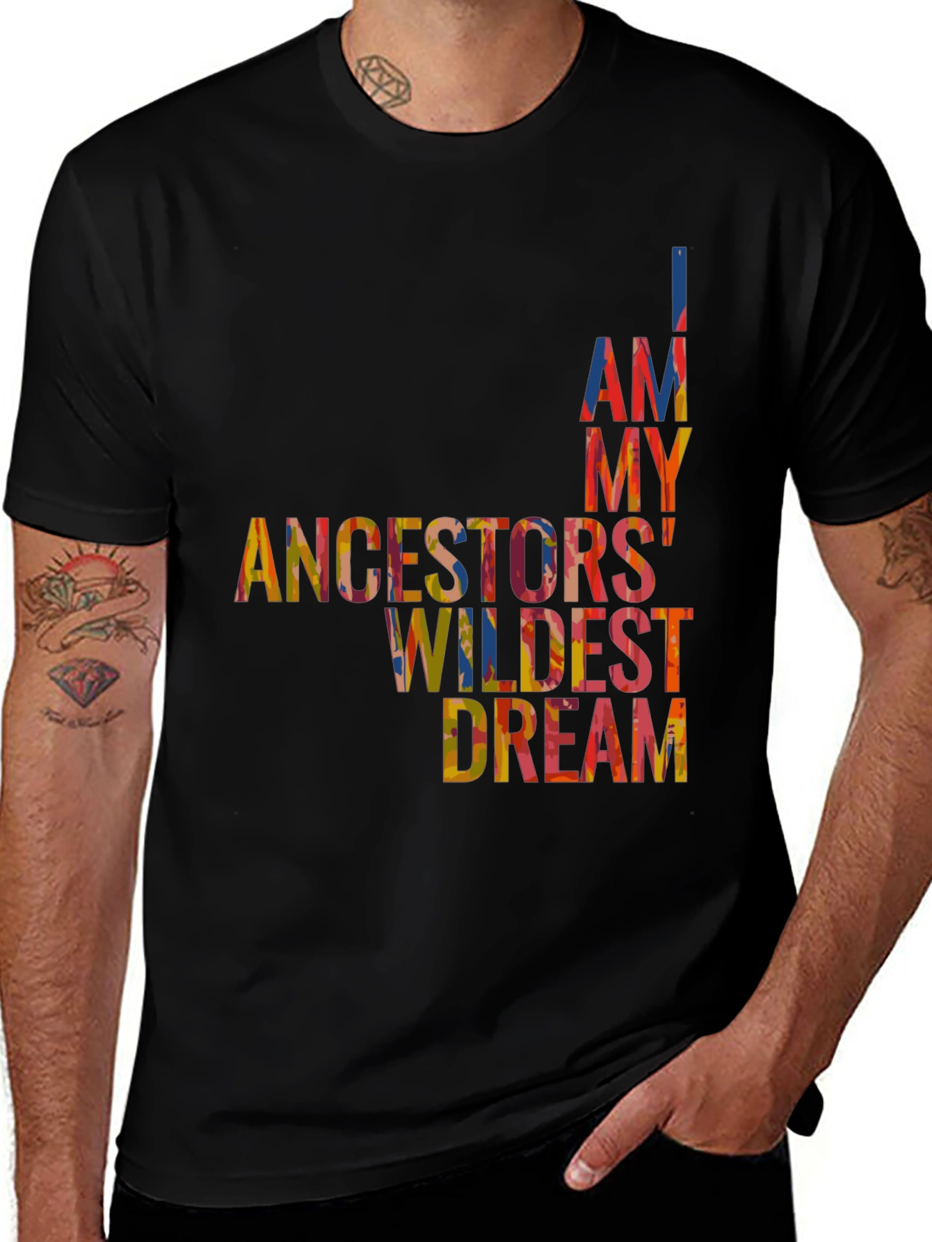 Variant 13 of Ancestors' Wildest Dream Graphic Tee - Black