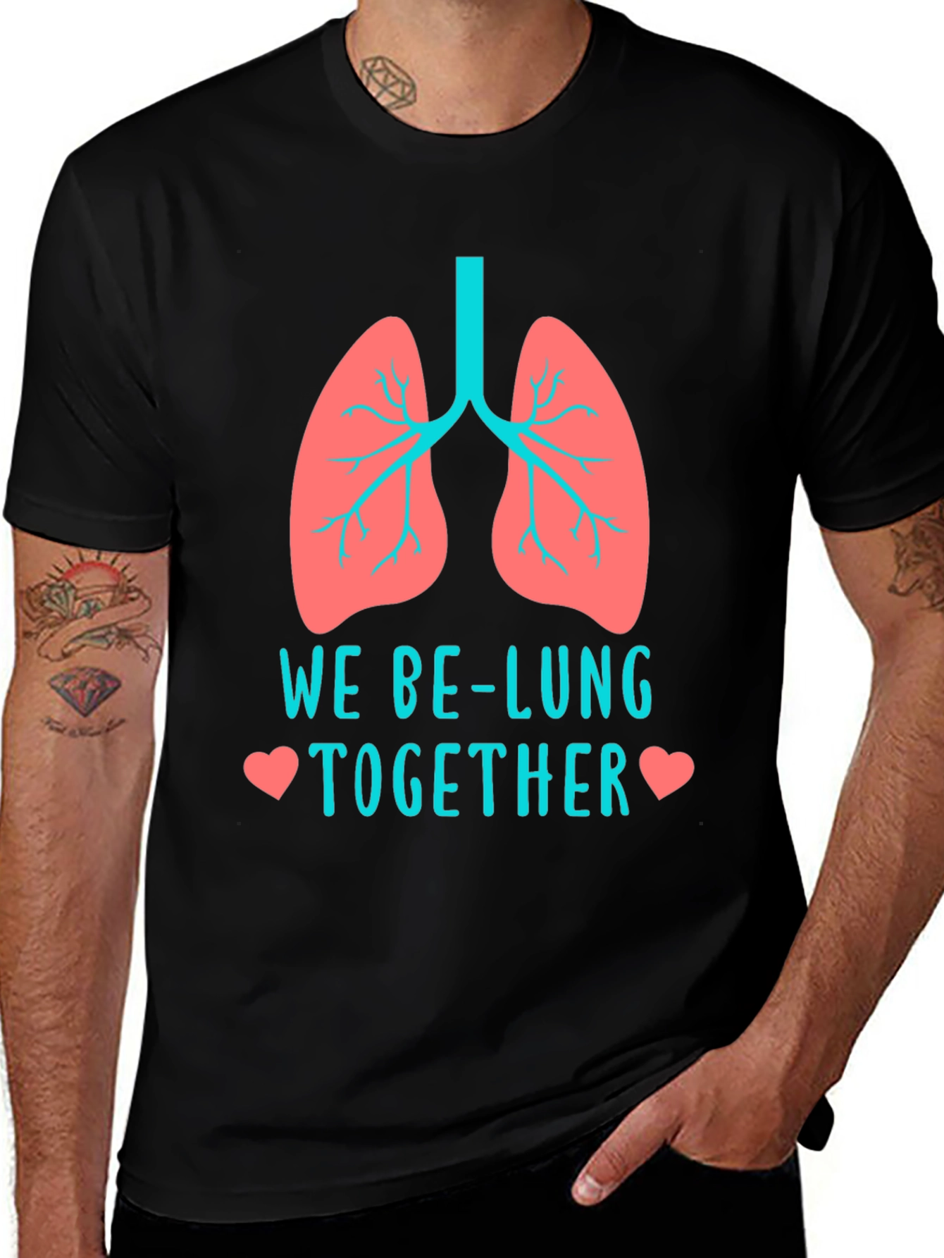 Variant 20 of We Be-Lung Together Funny Anatomy T-Shirt