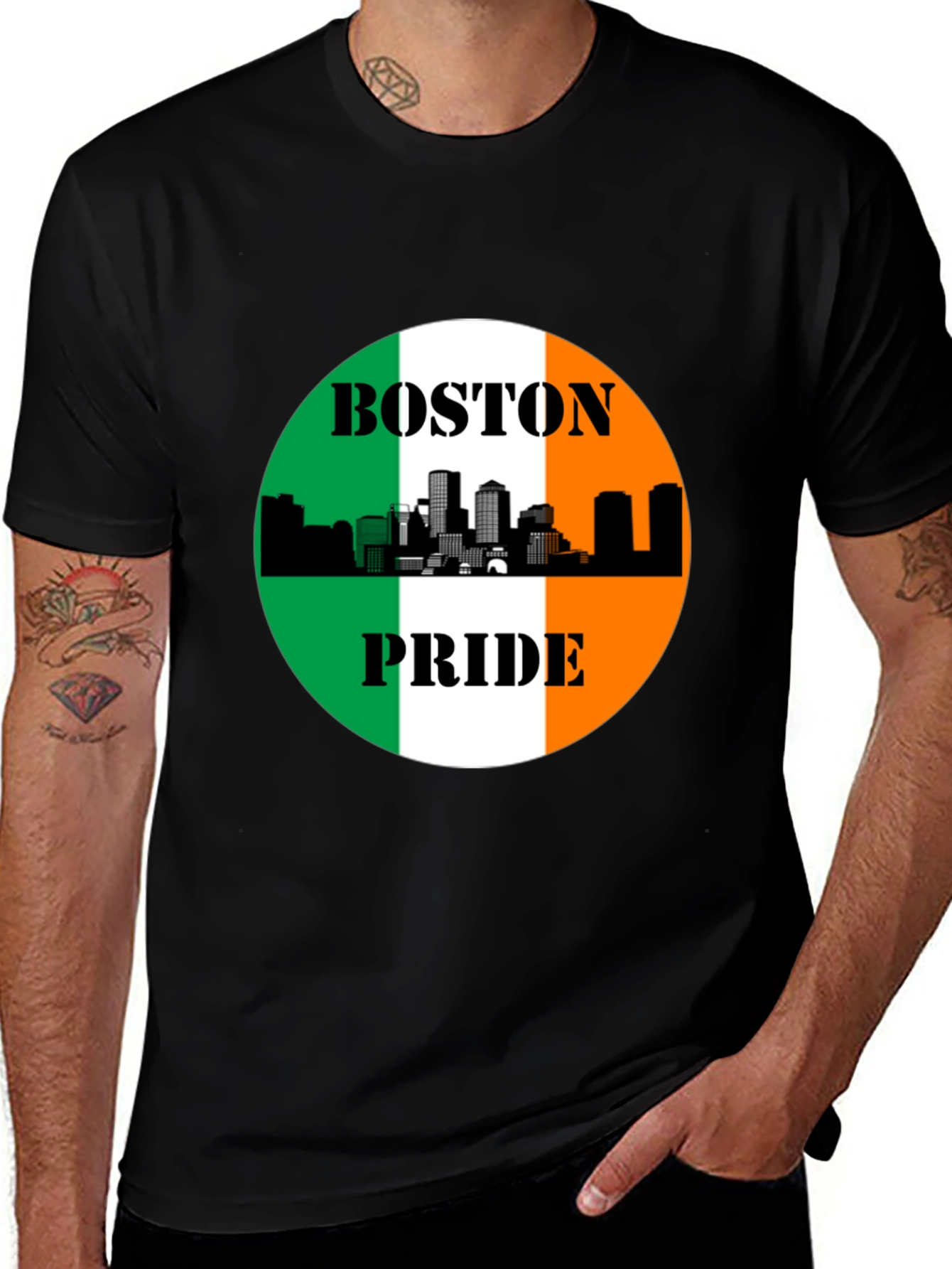 Boston Pride T-Shirt - Irish Flag Design