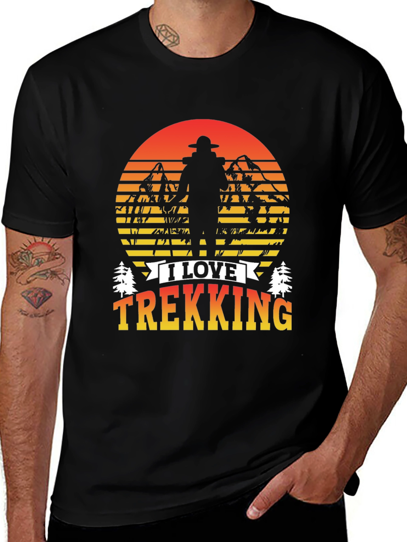 Variant 3 of I Love Trekking Graphic T-Shirt