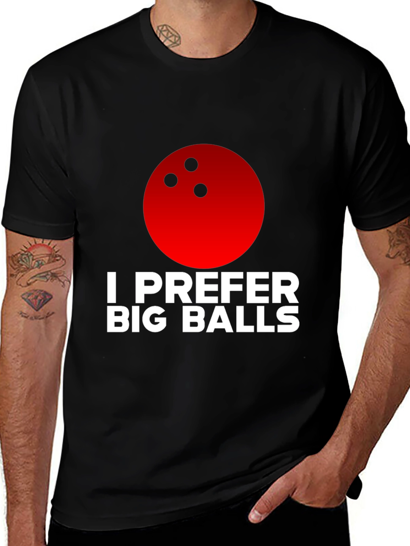 Variant 11 of I Prefer Big Balls Bowling T-Shirt